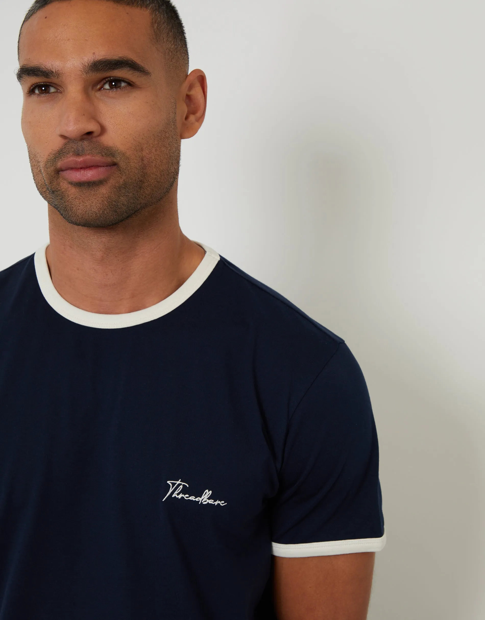 Navy Contrast Binding Lounge Set sold by Threadbare product image thumbnail 4