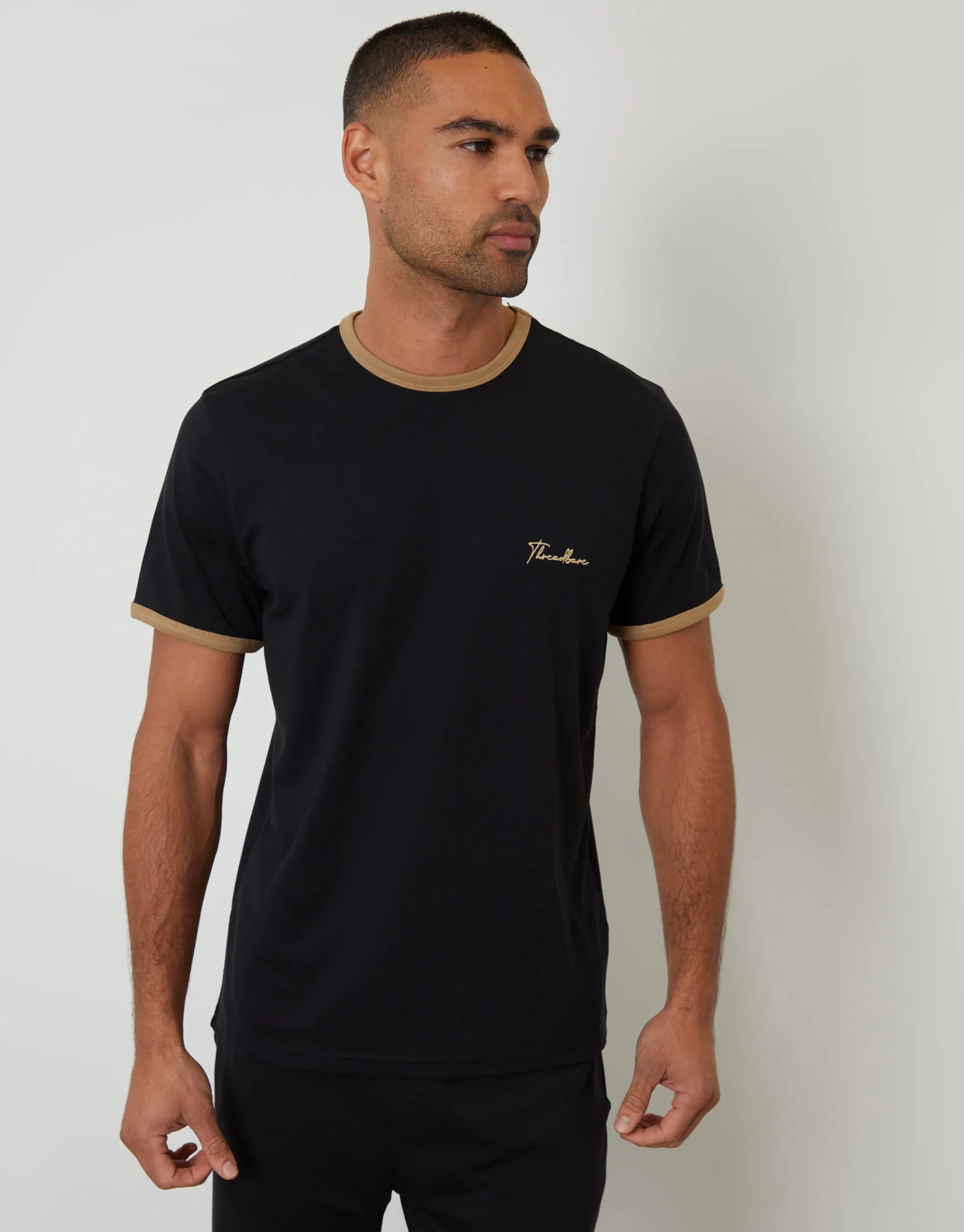 Black Contrast Binding Lounge Set sold by Threadbare product image thumbnail 2