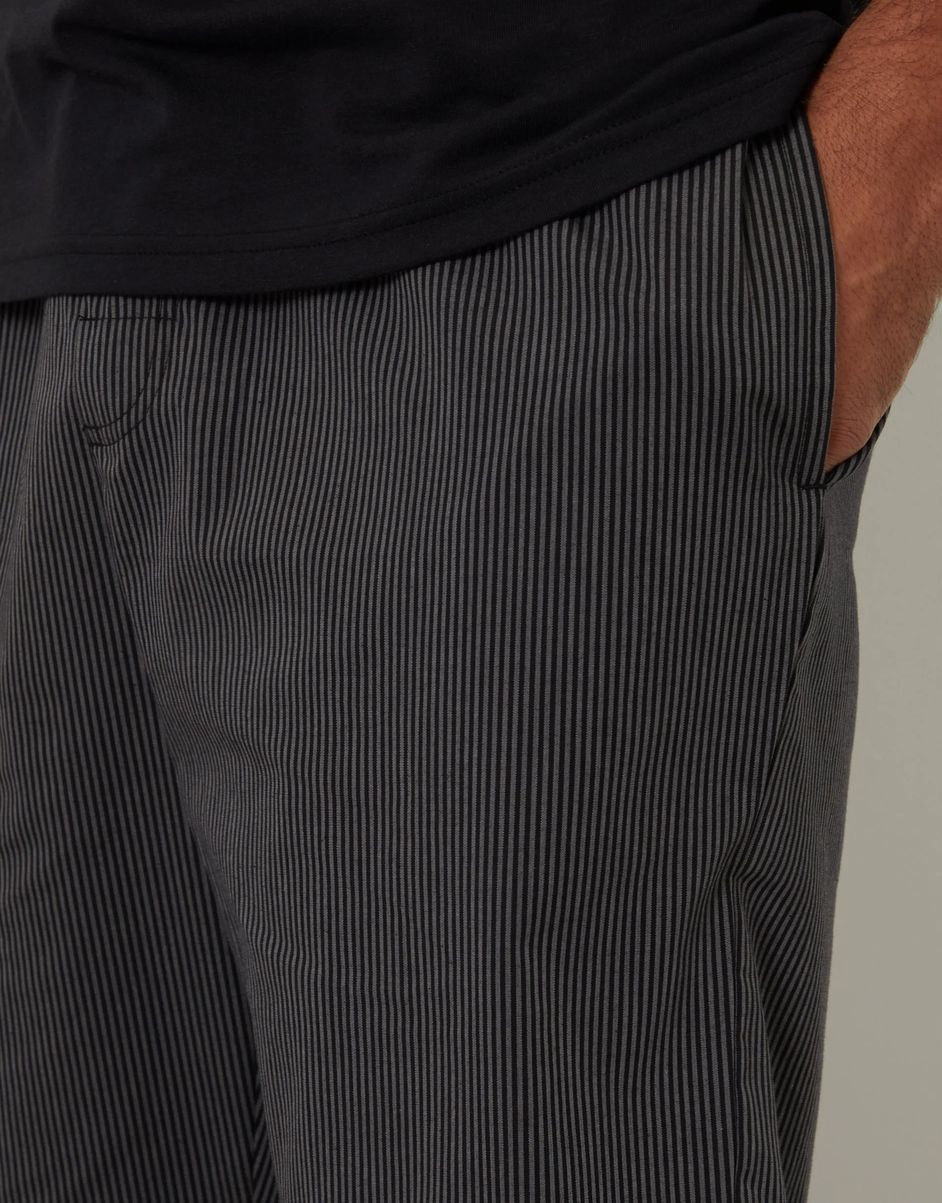 Black Stripe T-Shirt & Bottoms Pyjama Set sold by Threadbare product image thumbnail 4