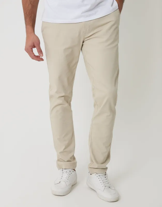 Light Stone Slim Fit Chino Trousers sold by Threadbare