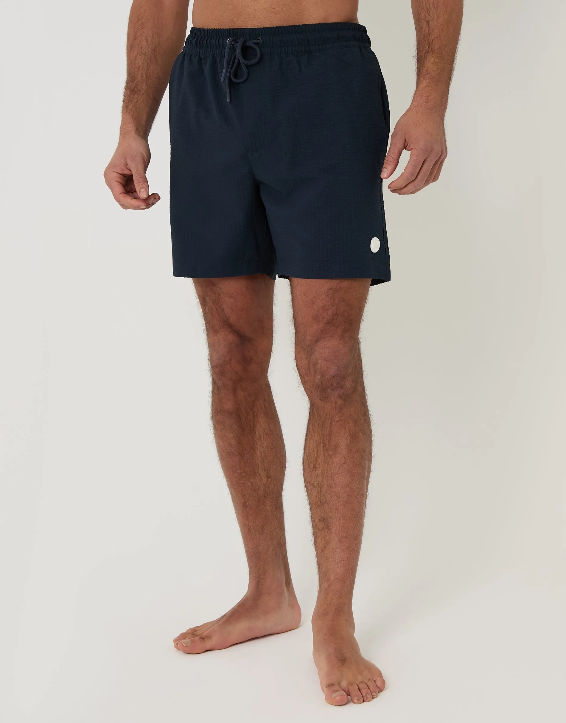 2 Pack Navy Stripe Seersucker Swim Shorts sold by Threadbare product image thumbnail 2