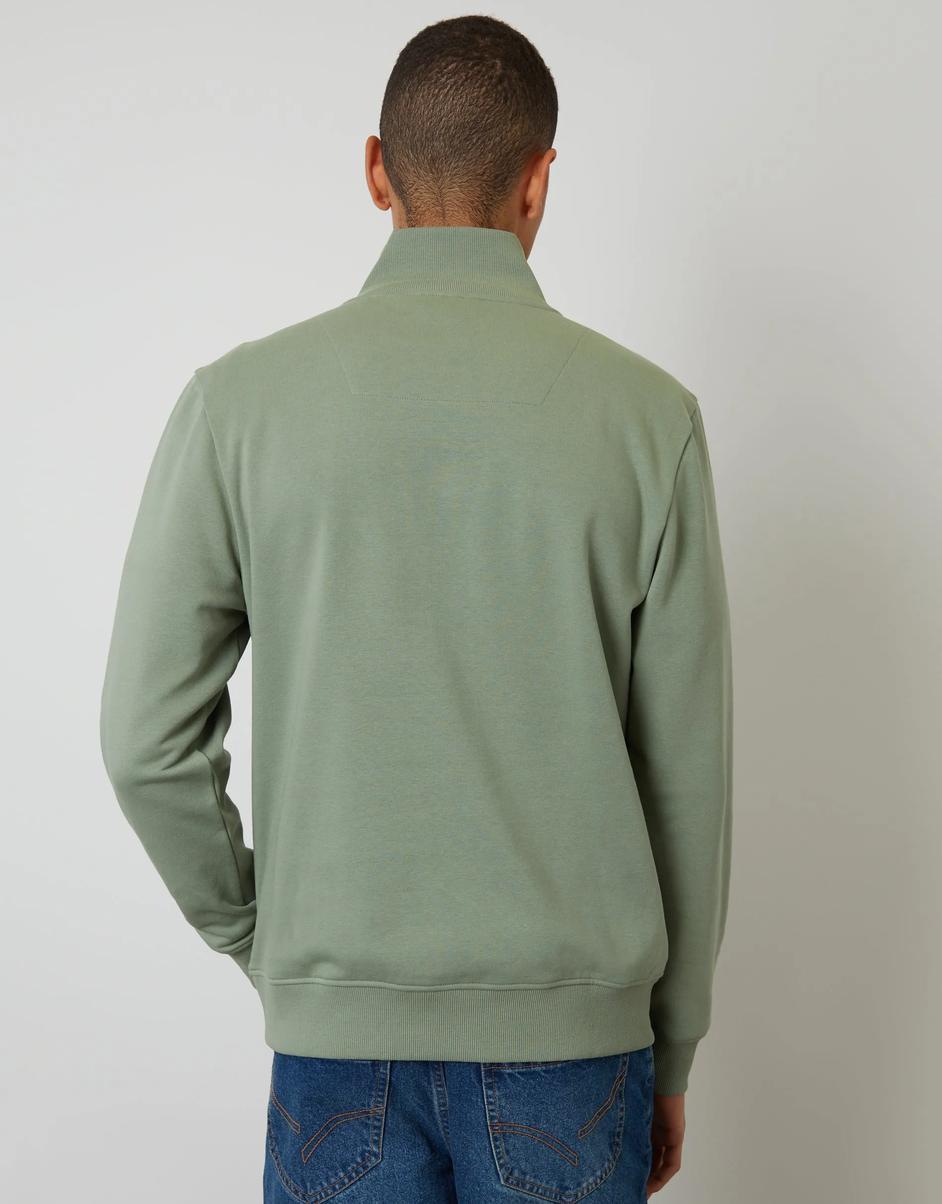 Green Quarter Zip Sweatshirt sold by Threadbare product image thumbnail 2