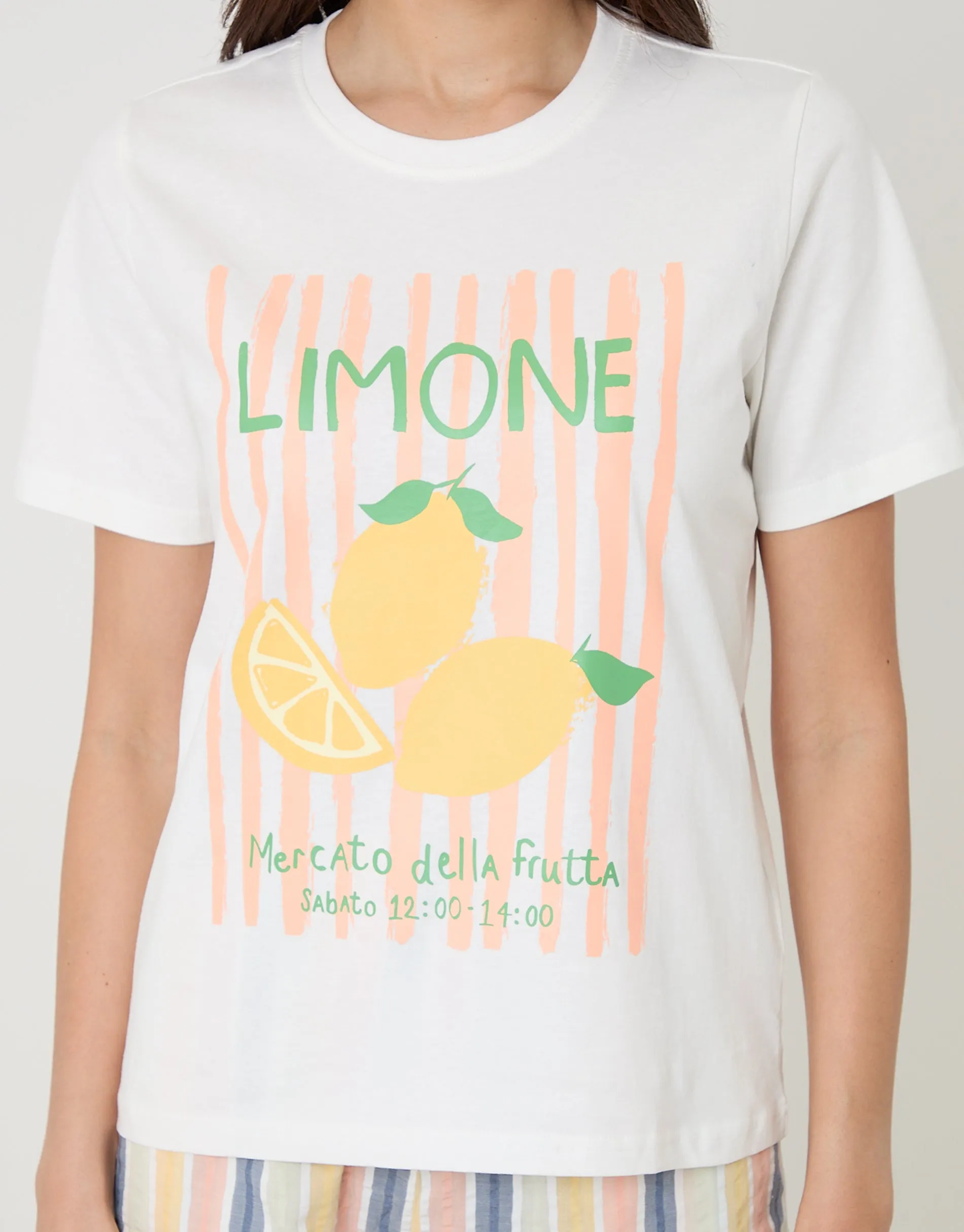 Cream Lemonade Graphic Print Short Cotton Pyjama Set sold by Threadbare product image thumbnail 4