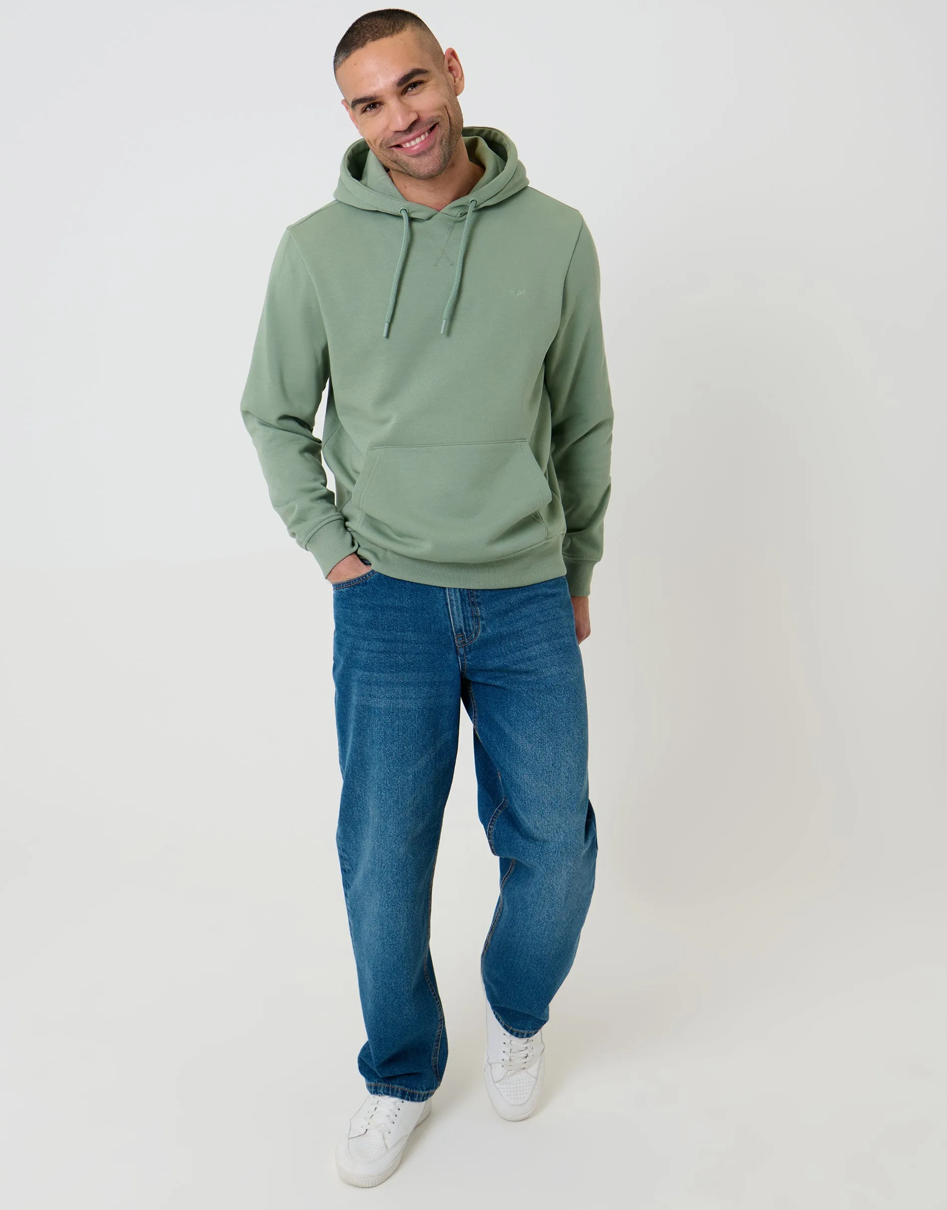 Green Overhead Hoodie sold by Threadbare product image thumbnail 3