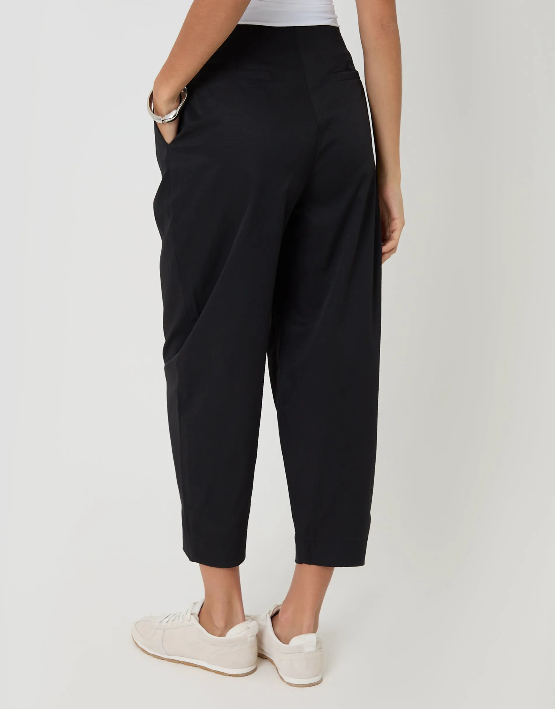Princess Seam Barrel Leg Trousers in Black sold by Threadbare product image thumbnail 3