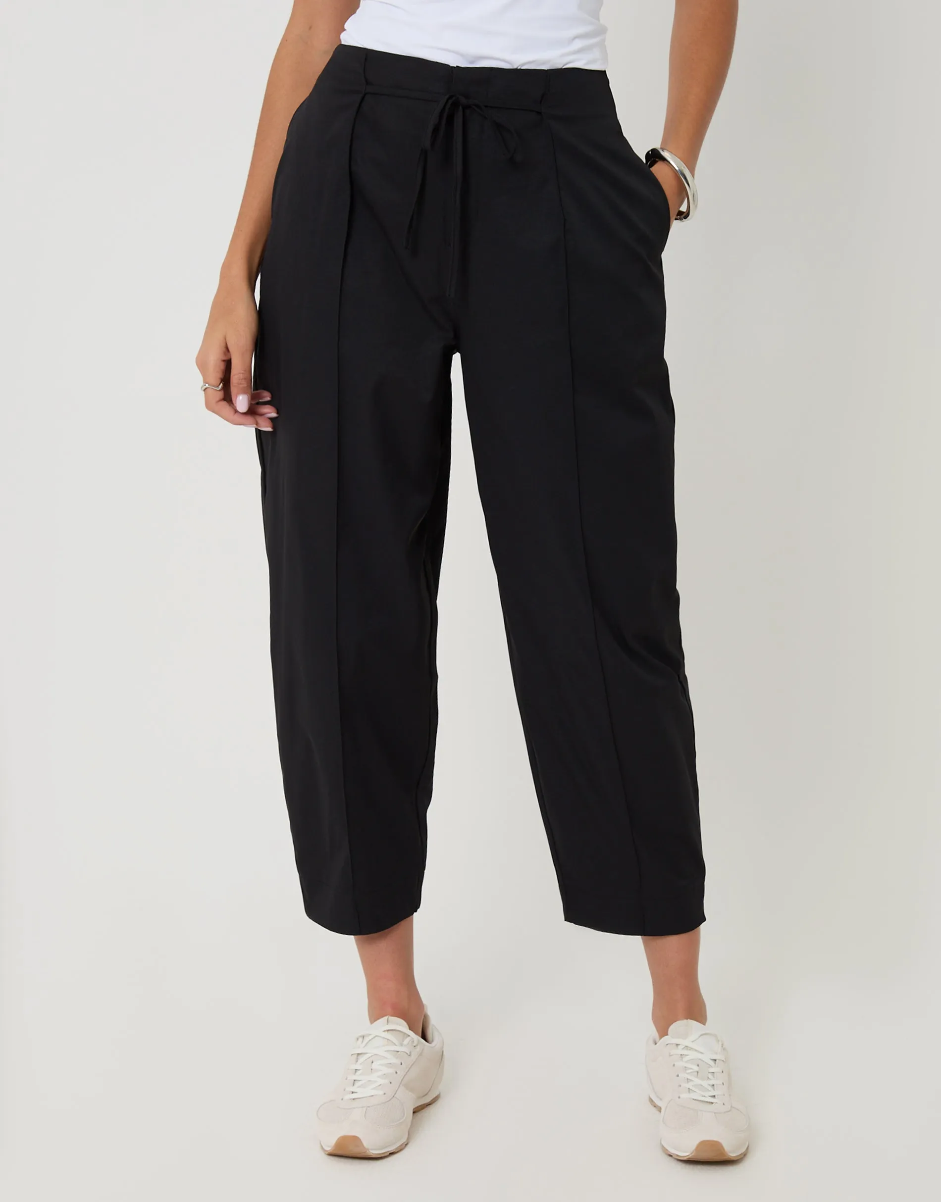 Princess Seam Barrel Leg Trousers in Black sold by Threadbare product image thumbnail 2