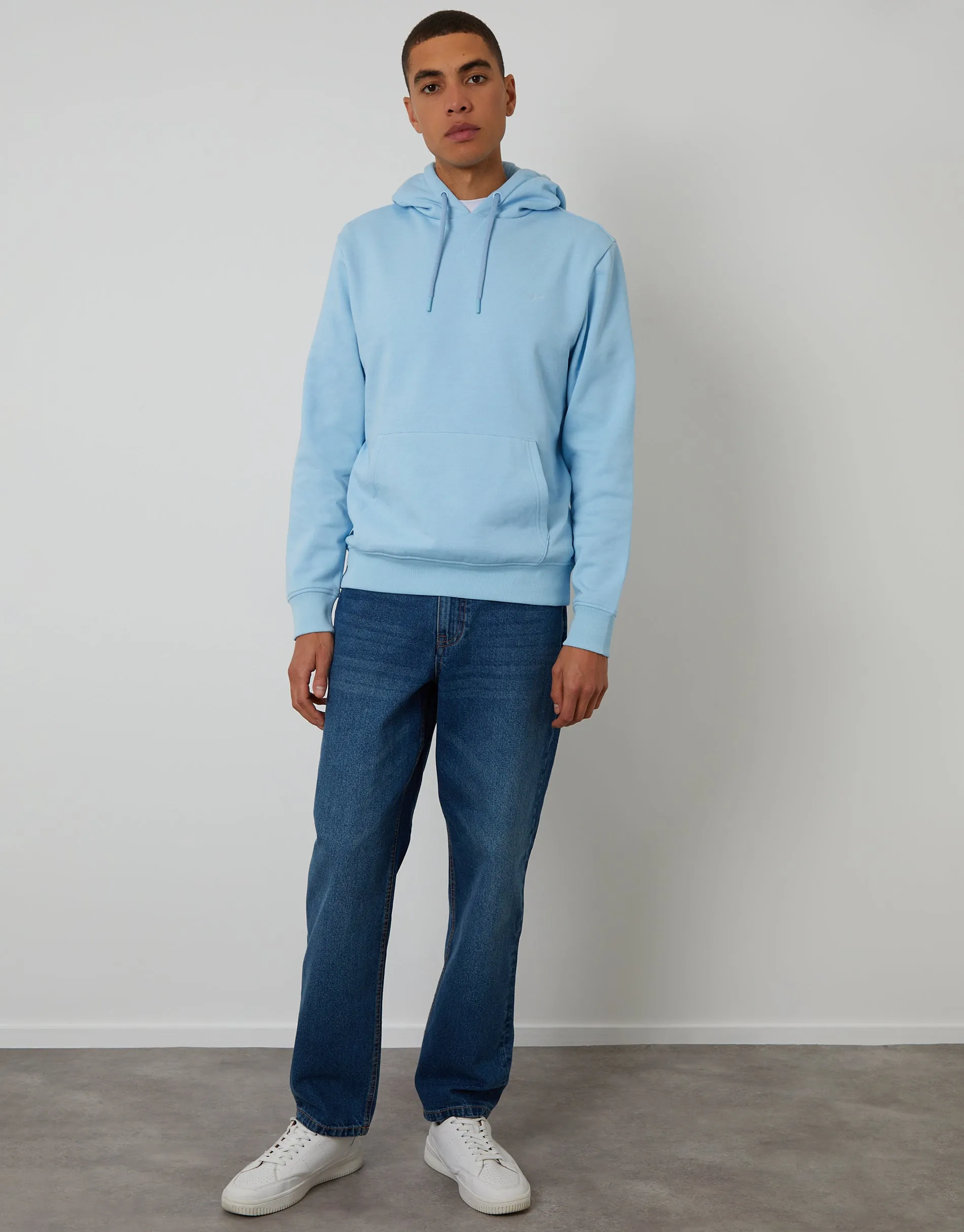 Light Blue Overhead Hoodie sold by Threadbare product image thumbnail 3