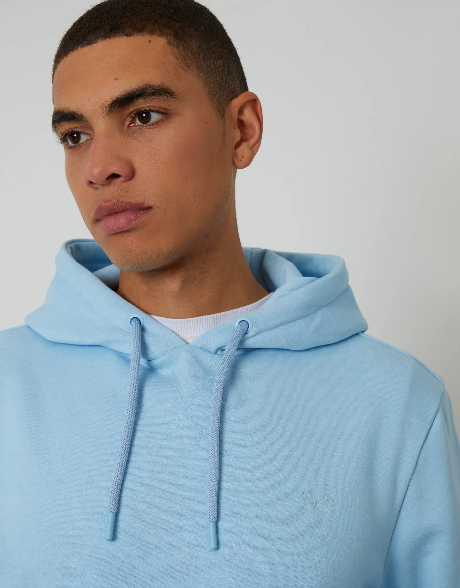 Light Blue Overhead Hoodie sold by Threadbare product image thumbnail 4