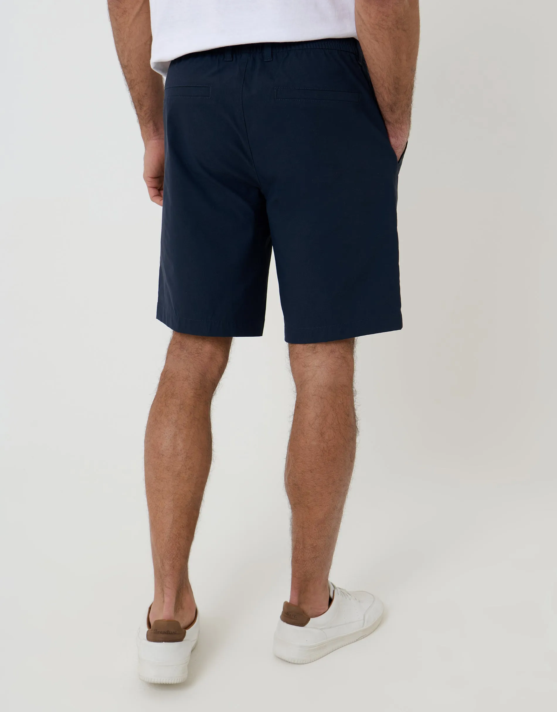 Navy Regular Fit Elasticated Waist Stretch Chino Shorts sold by Threadbare product image thumbnail 2