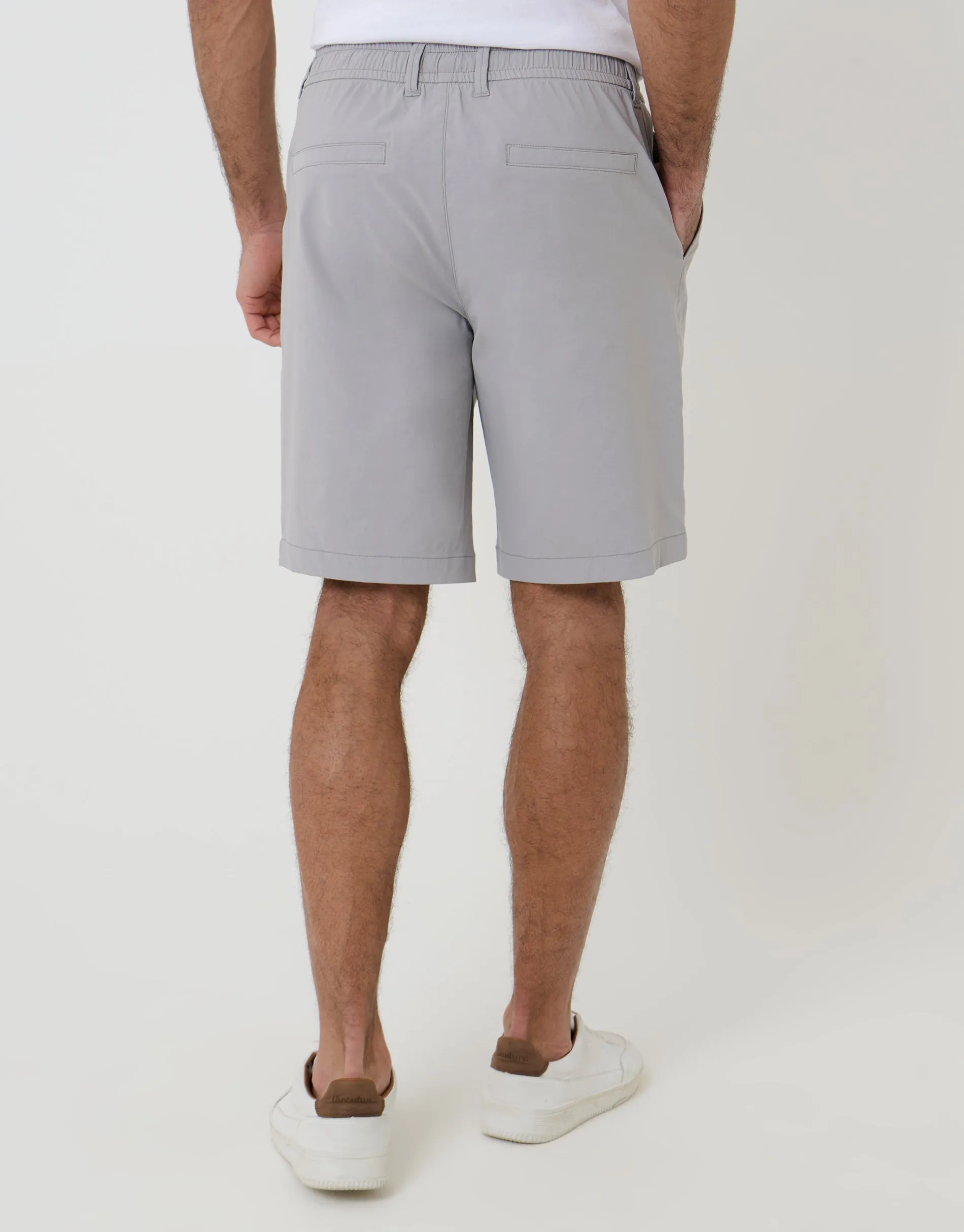 Chalk Regular Fit Elasticated Waist Stretch Chino Shorts sold by Threadbare product image thumbnail 2