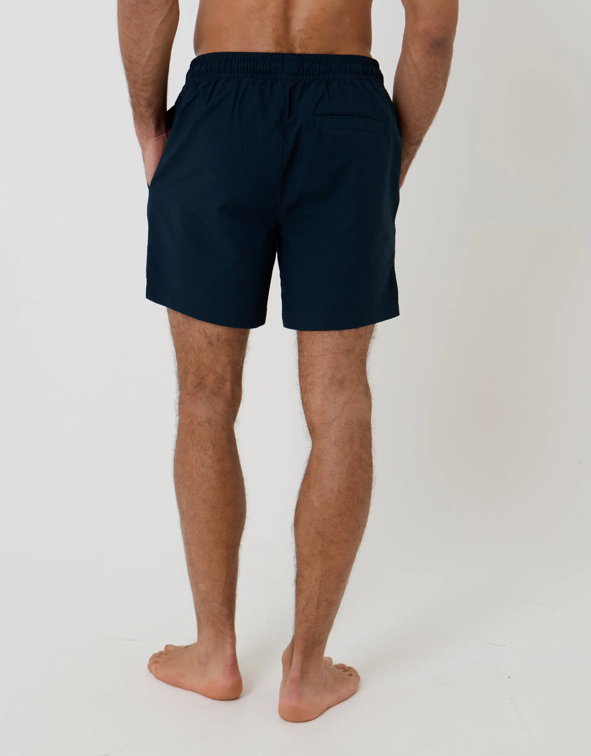 2 Pack Blue Stripe Seersucker Swim Shorts sold by Threadbare product image thumbnail 3