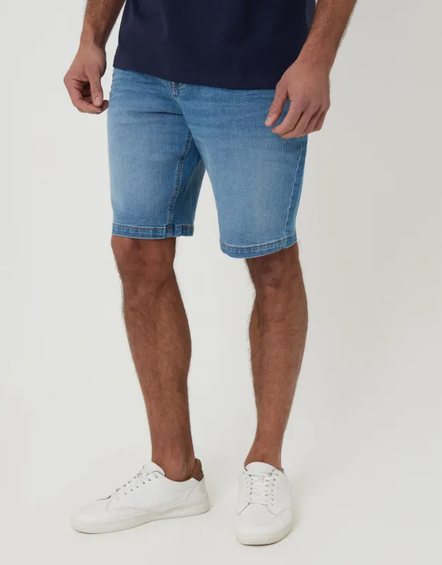 Light Wash Denim Shorts made by Threadbare