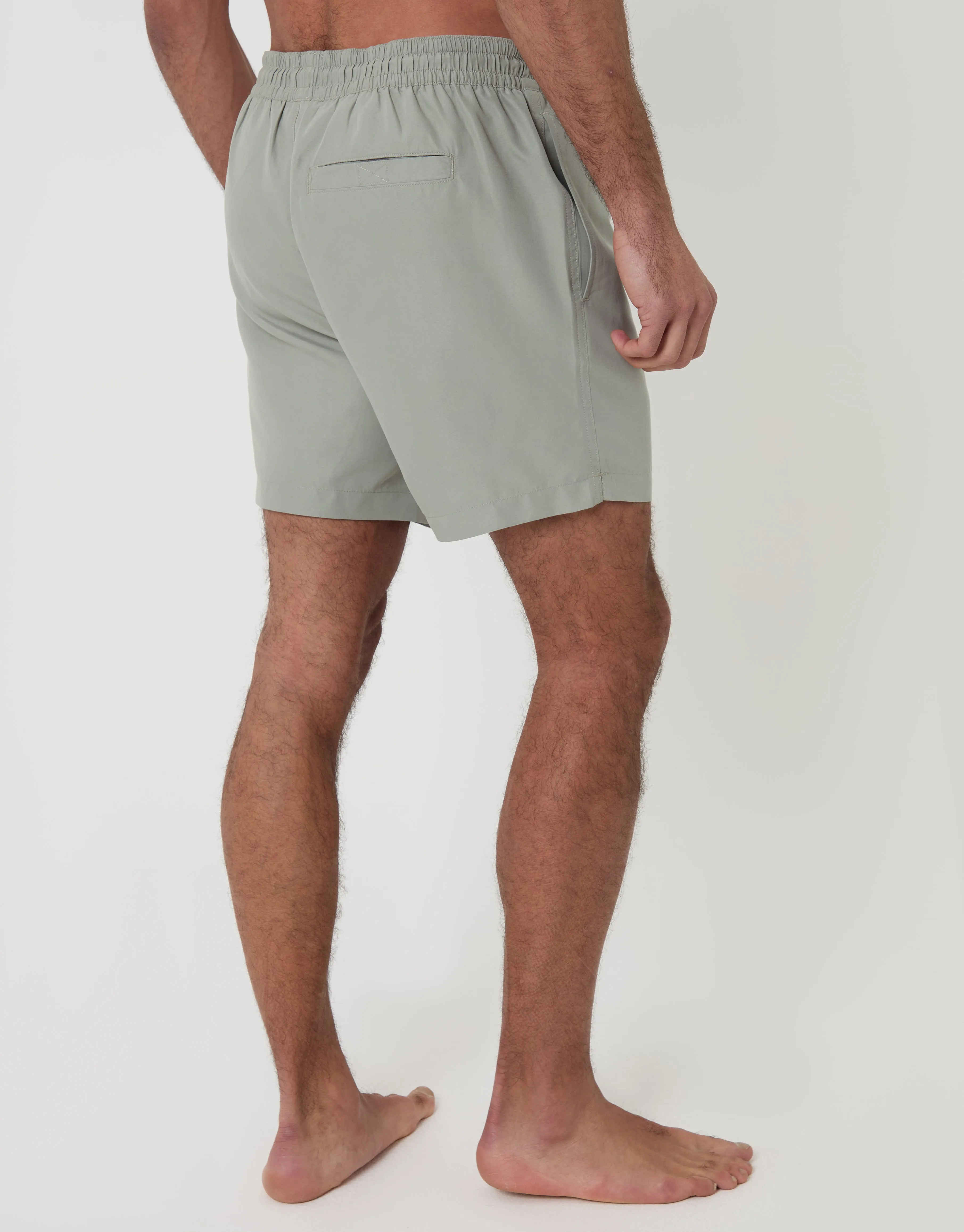2 Pack Sage Green Geo Arch Print Quick Dry Swim Shorts sold by Threadbare product image thumbnail 3