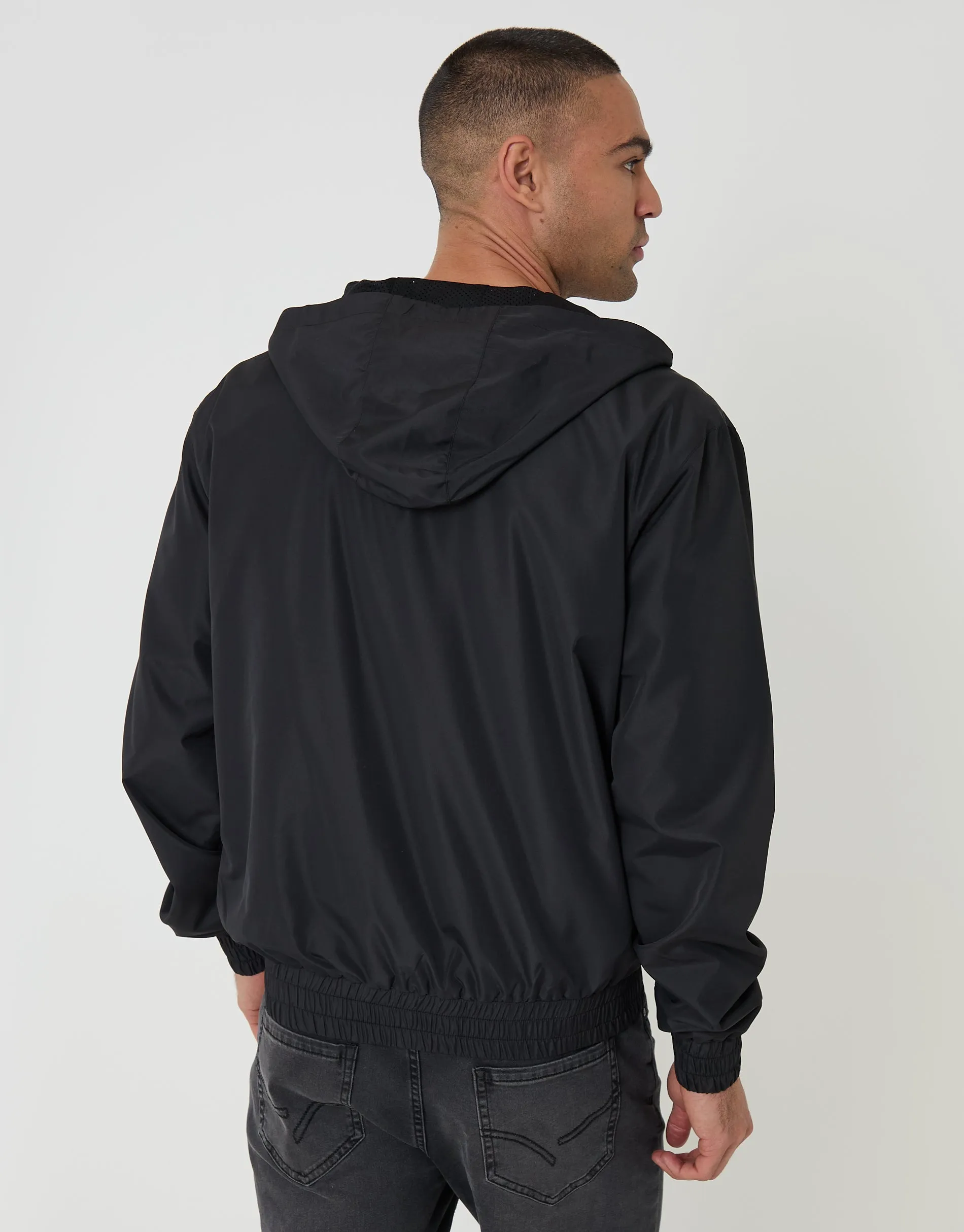 Lightweight Hooded Jacket in Black sold by Threadbare product image thumbnail 2