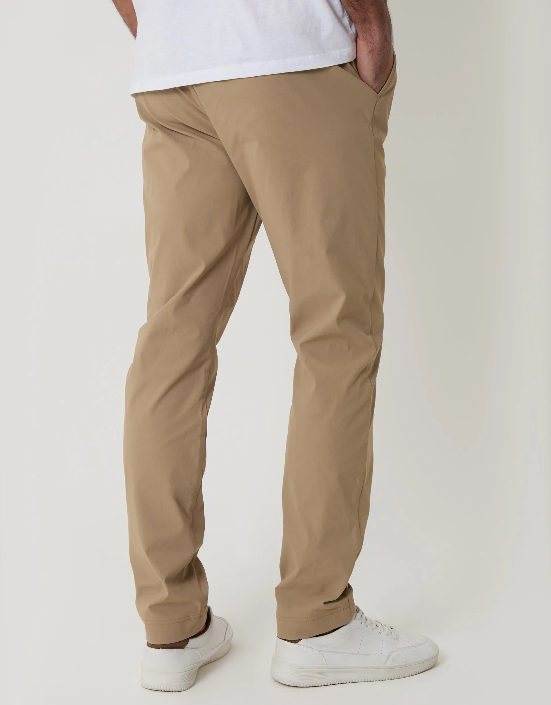 Slim Fit Stretch Trousers in Stone sold by Threadbare product image thumbnail 2