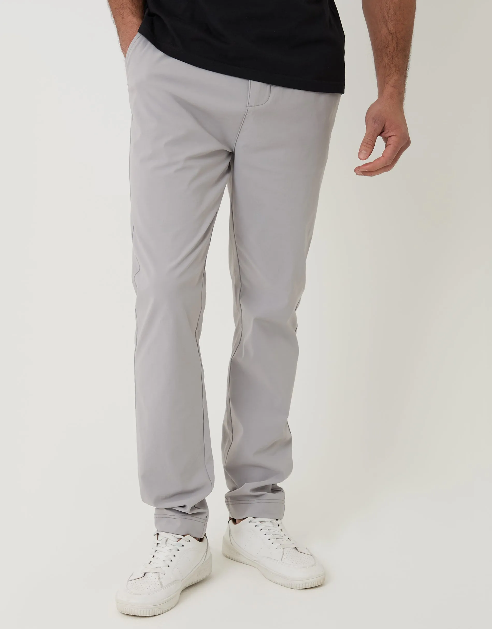 Slim Fit Stretch Trousers in Chalk sold by Threadbare