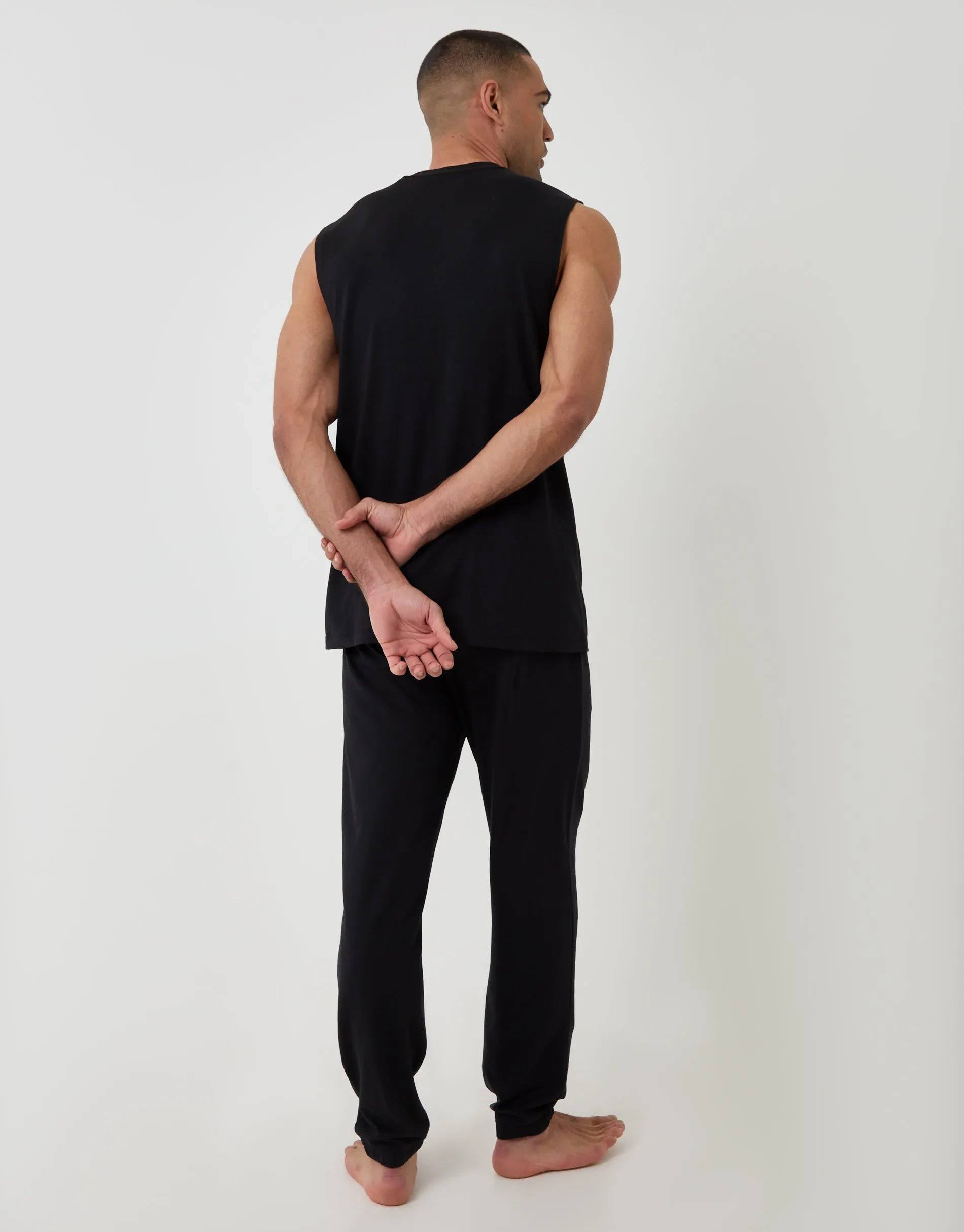 Black Relaxed Fit Sleeveless Lounge Set sold by Threadbare product image thumbnail 3