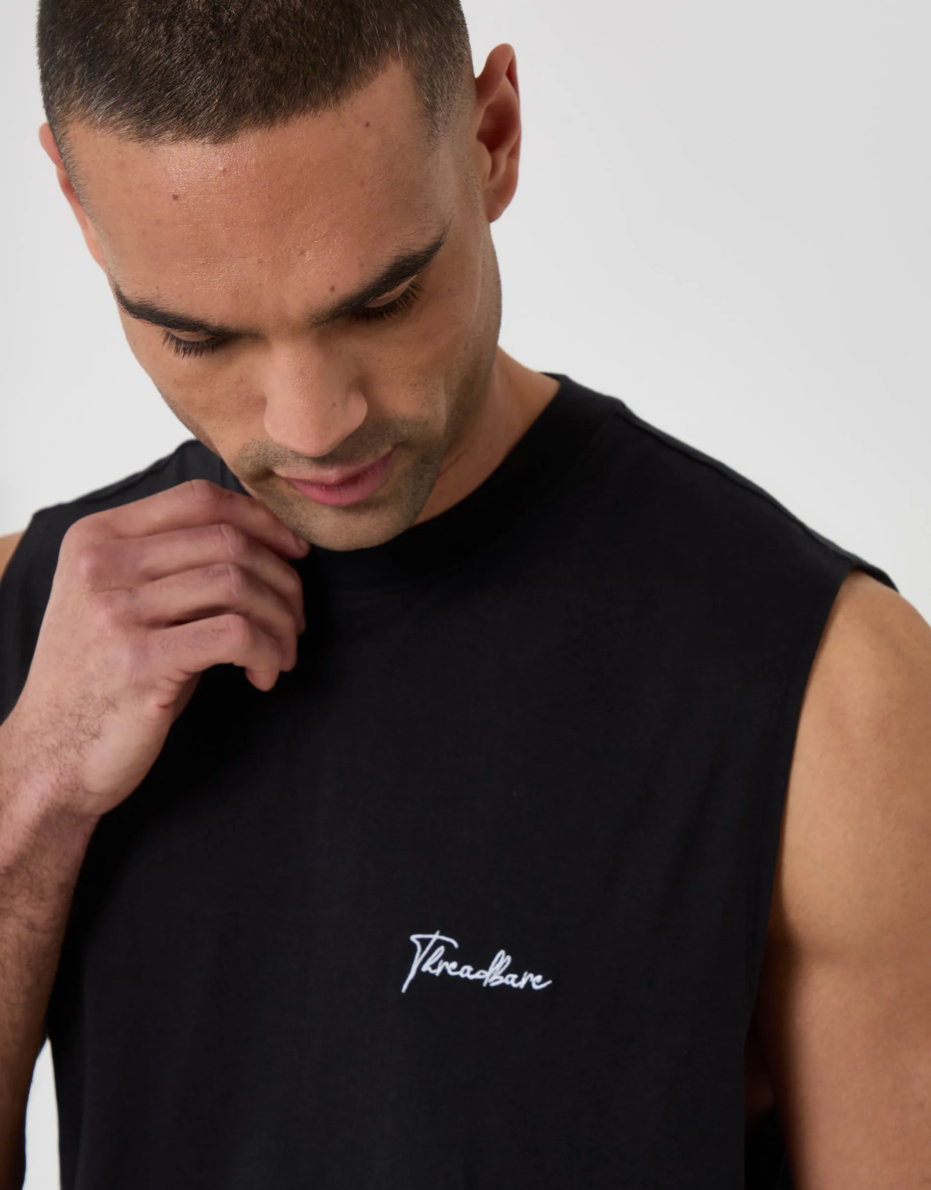 Black Relaxed Fit Sleeveless Lounge Set sold by Threadbare product image thumbnail 4