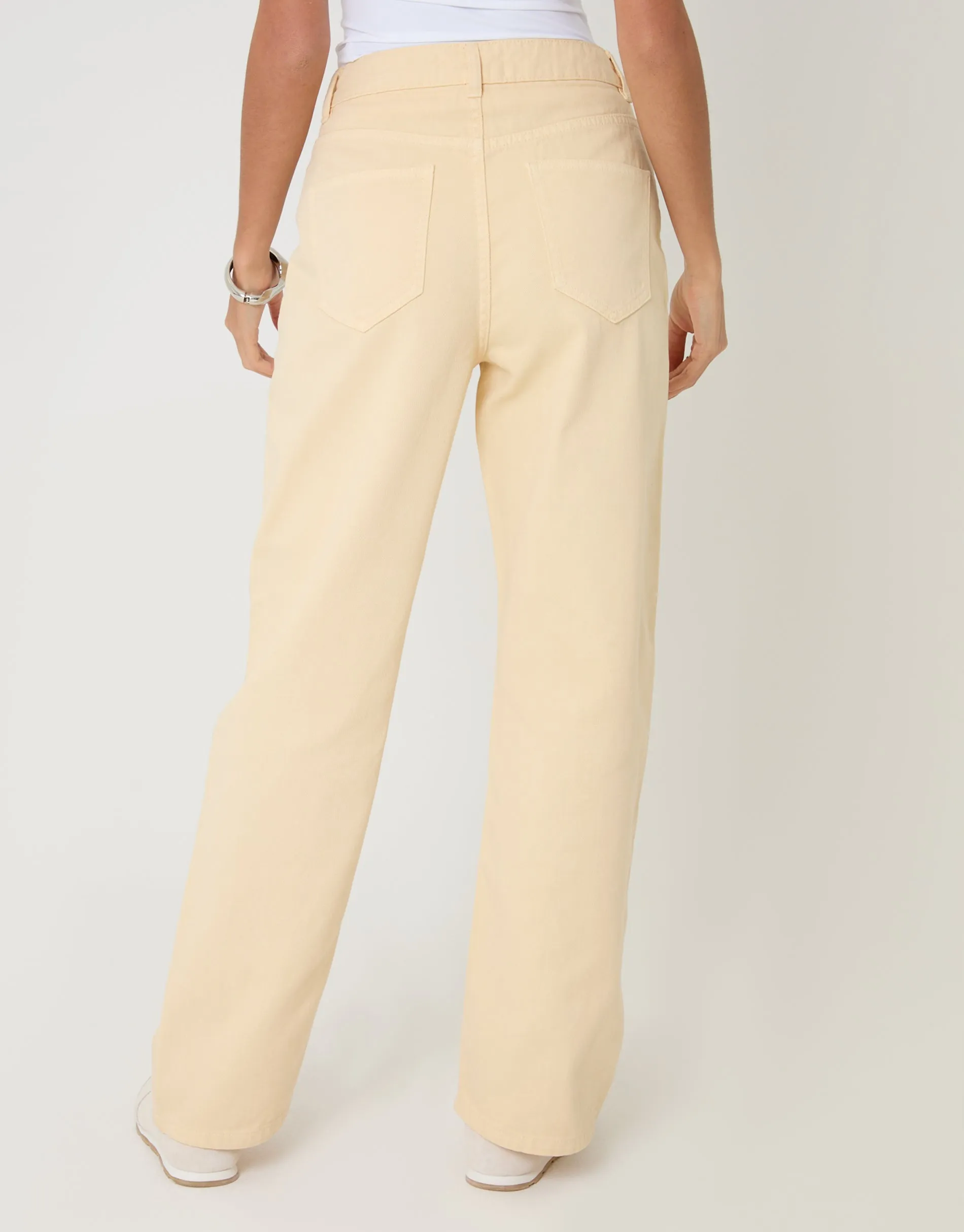 Straight Leg Jeans in Yellow sold by Threadbare product image thumbnail 3