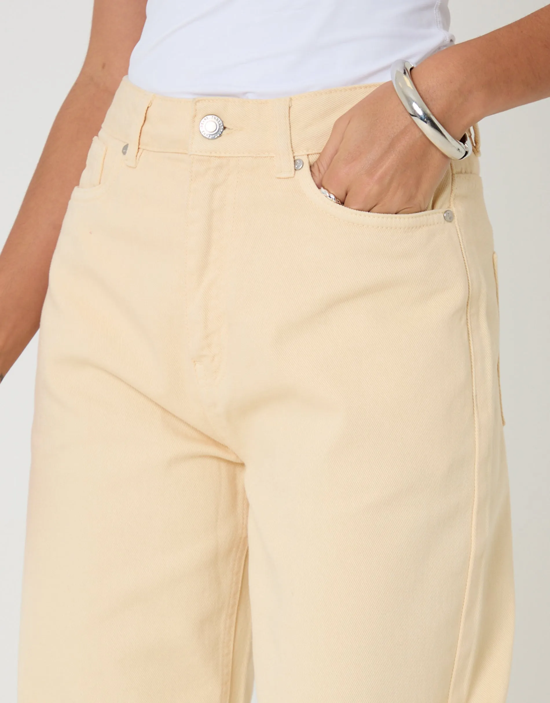 Straight Leg Jeans in Yellow sold by Threadbare product image thumbnail 4