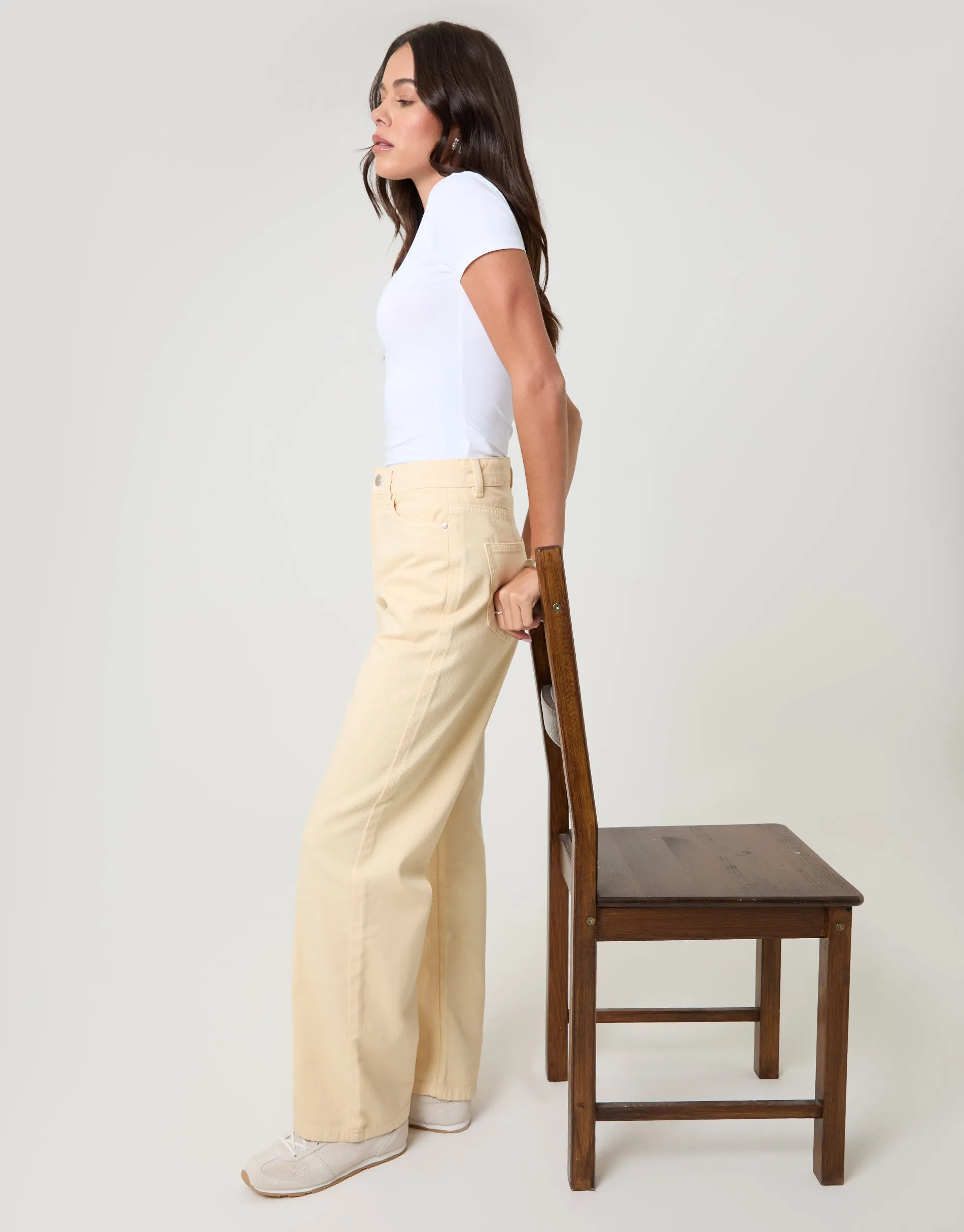 Straight Leg Jeans in Yellow sold by Threadbare product image thumbnail 5