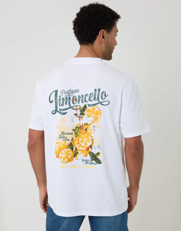 White Relaxed Fit Limoncello Cotton T-Shirt made by Threadbare