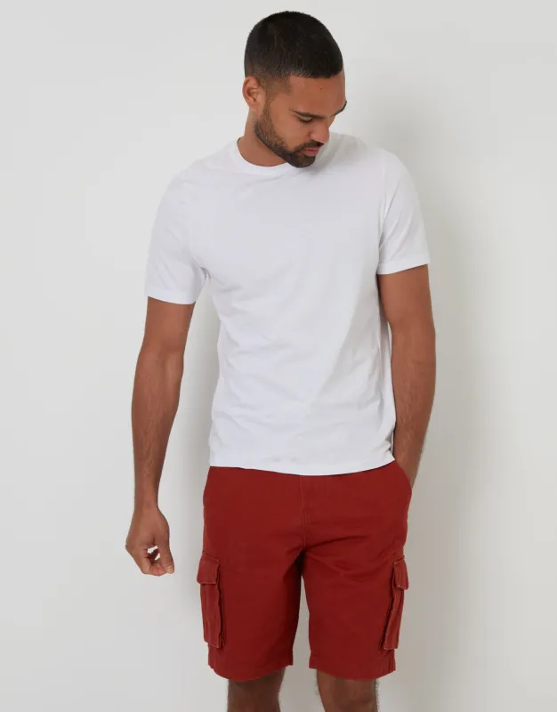 Cargo Shorts in Rust Orange made by Threadbare