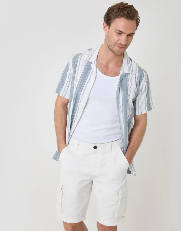 Cargo Shorts in White made by Threadbare