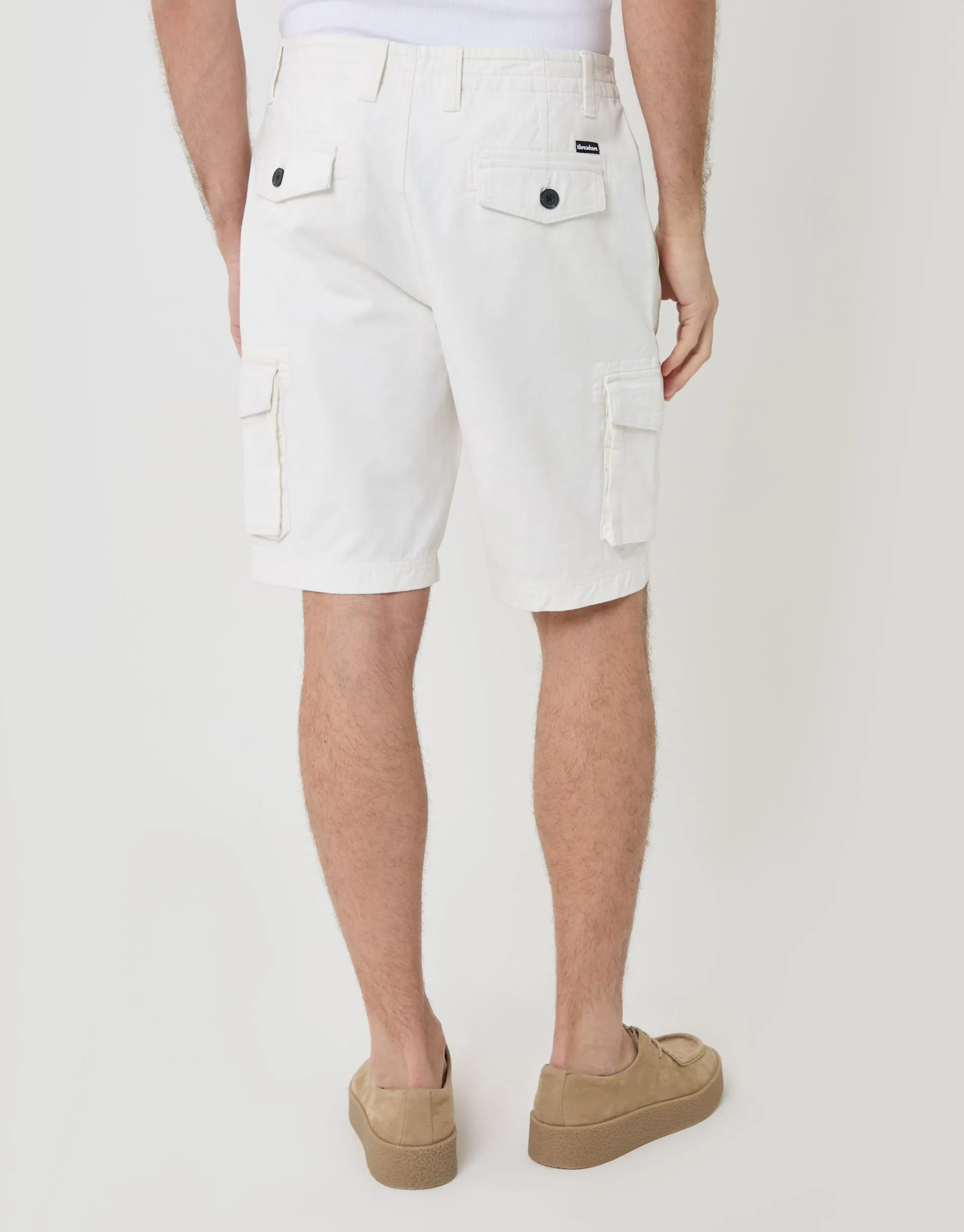 Cargo Shorts in White sold by Threadbare product image thumbnail 3