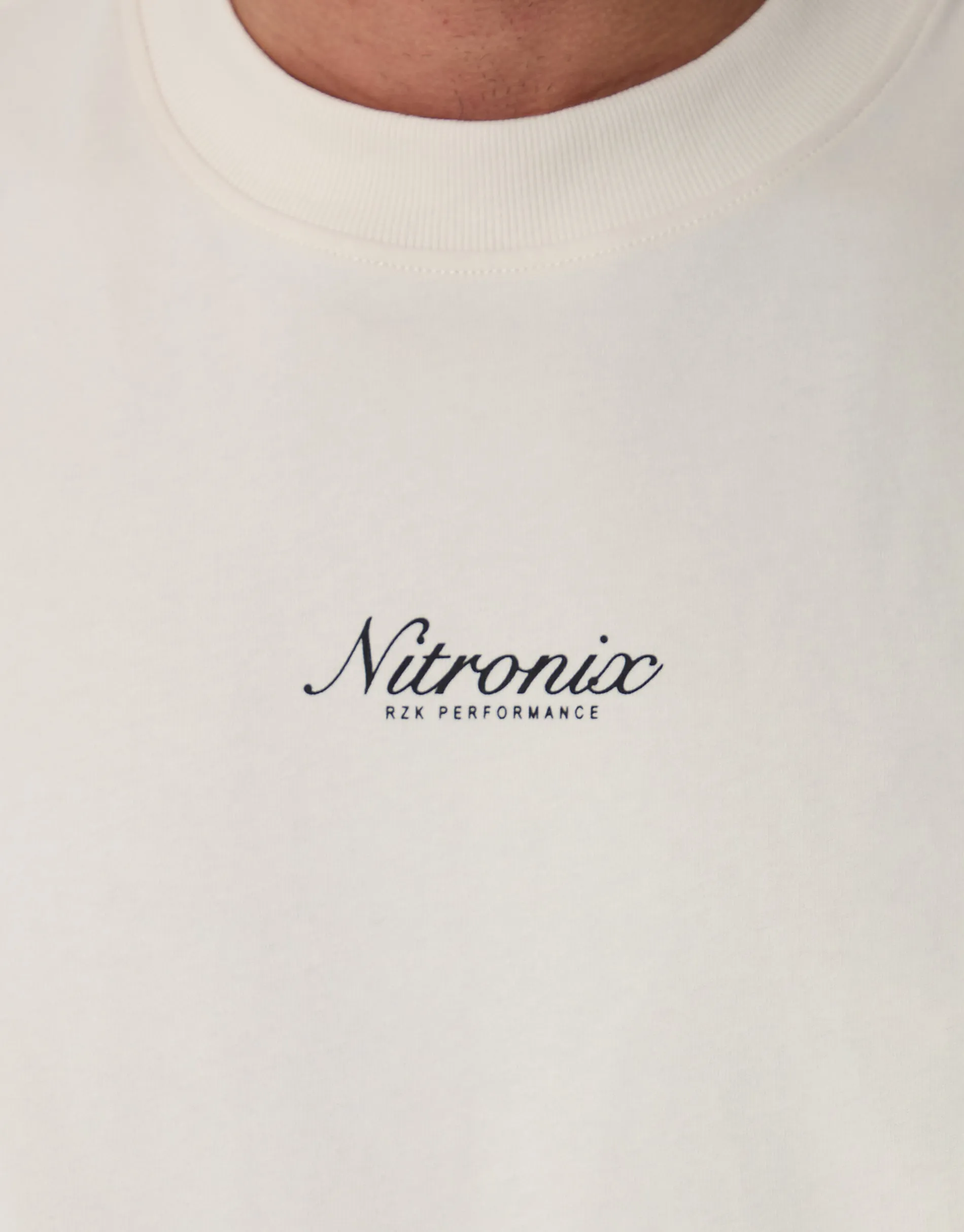 Relaxed Fit Nitronix Peached Cotton T-Shirt in Ecru sold by Threadbare product image thumbnail 4