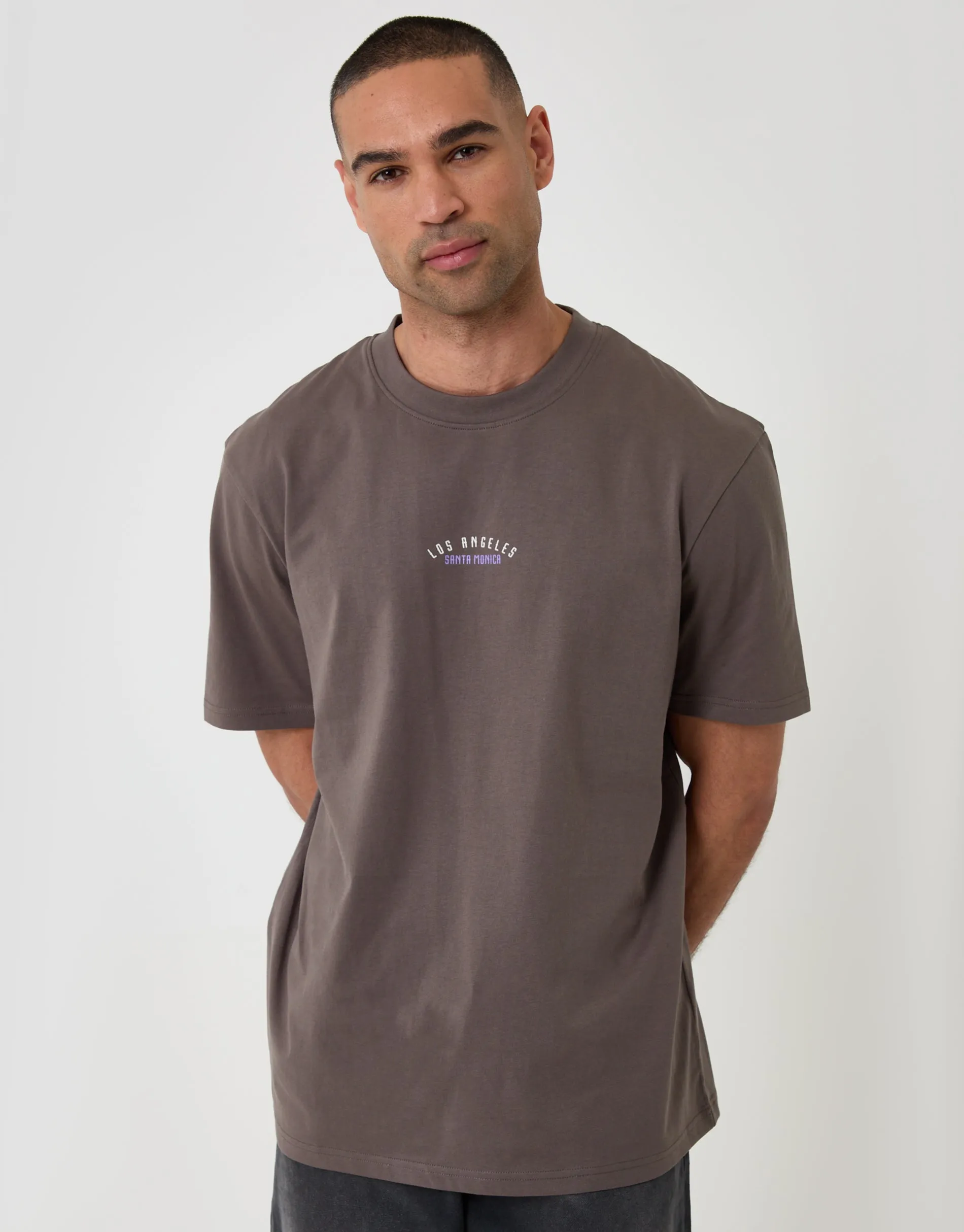 Relaxed Fit Los Angeles Graphic T-Shirt in Grey sold by Threadbare product image thumbnail 2