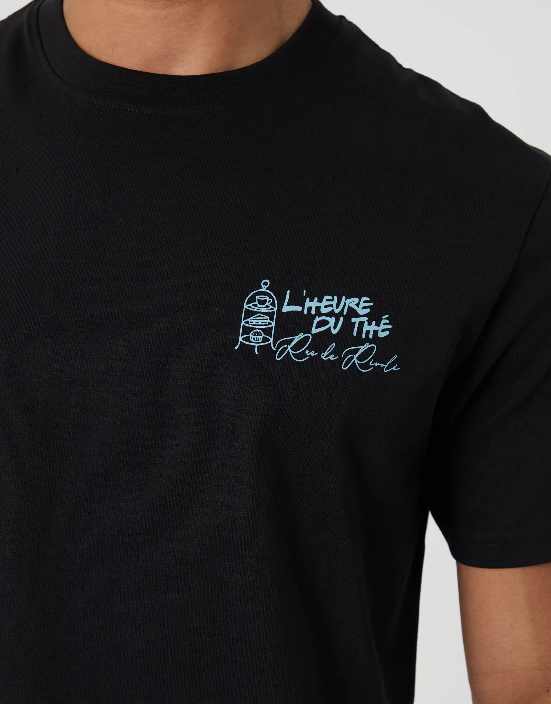 Relaxed Fit Patisserie Graphic Print T-Shirt in Black sold by Threadbare product image thumbnail 4