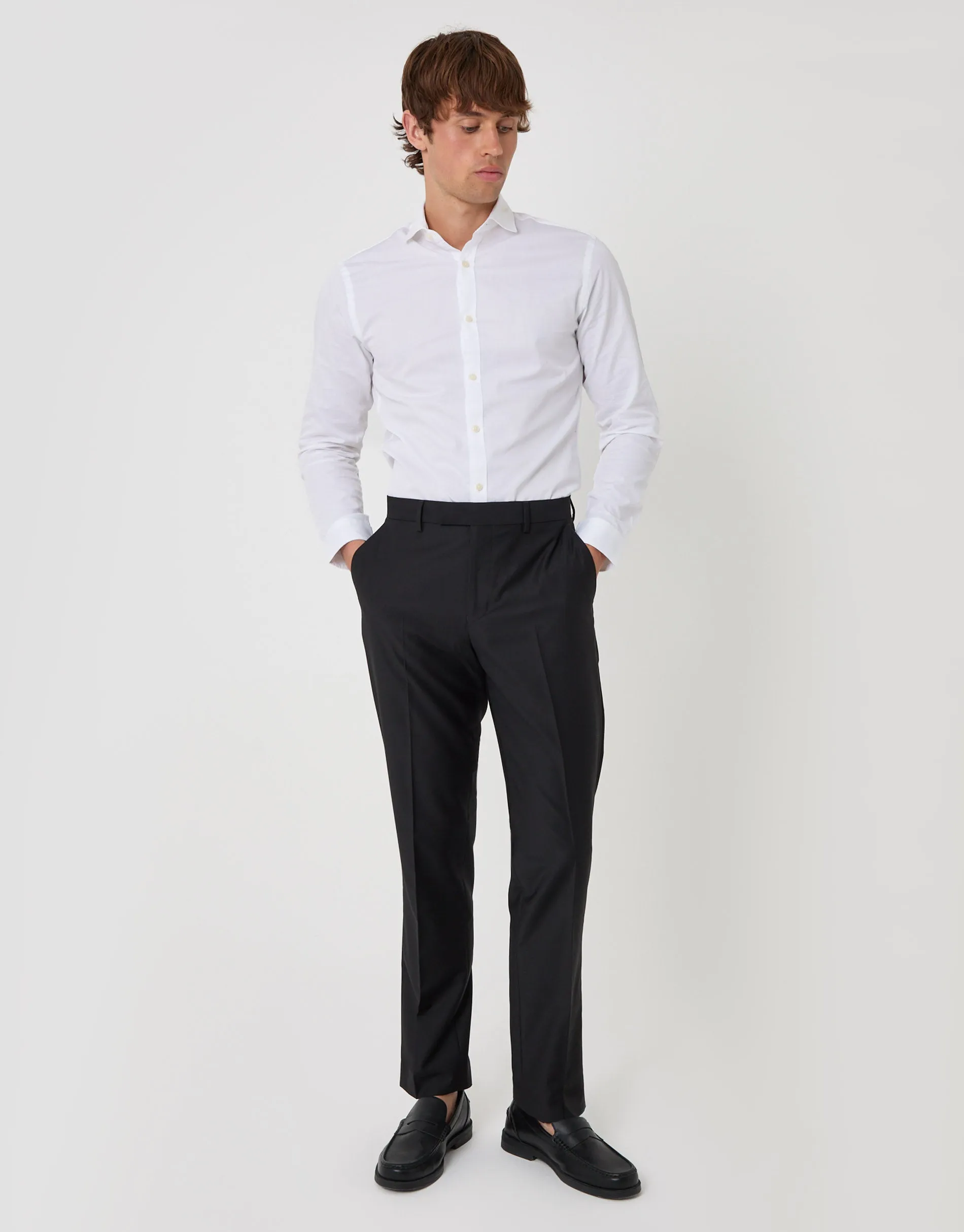 Slim Fit Suit Trousers in Black sold by Threadbare product image thumbnail 2