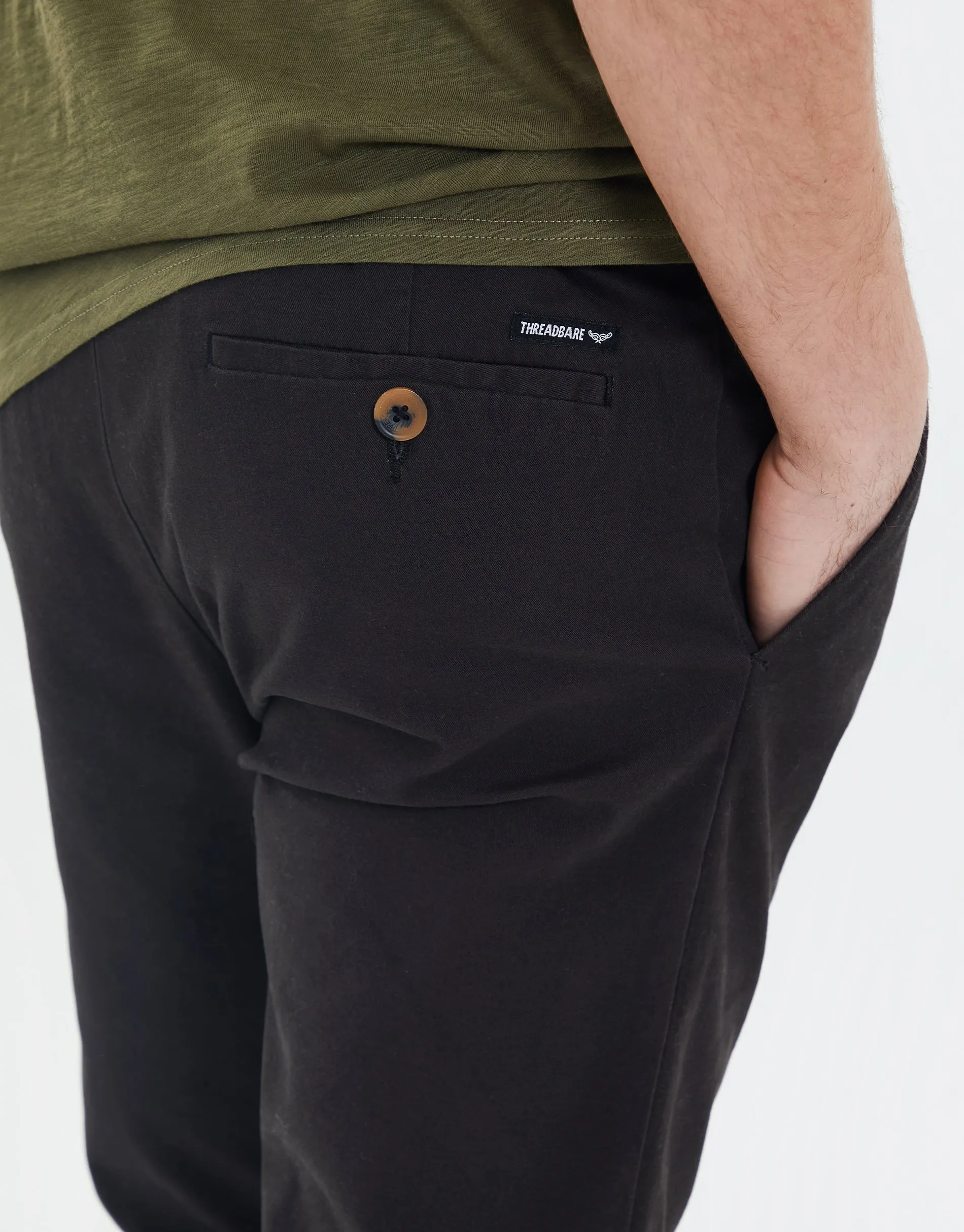 Men's Black Stretch Chino Trousers sold by Threadbare product image thumbnail 4