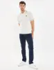 Men's Ecru Tipping Button Collar Knitted Polo sold by Threadbare