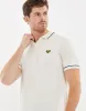 Men's Ecru Tipping Button Collar Knitted Polo sold by Threadbare