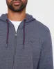 Men's Blue Grindle Zip-Through Hoodie sold by Threadbare