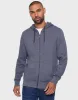 Men's Blue Grindle Zip-Through Hoodie sold by Threadbare