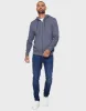 Men's Blue Grindle Zip-Through Hoodie sold by Threadbare