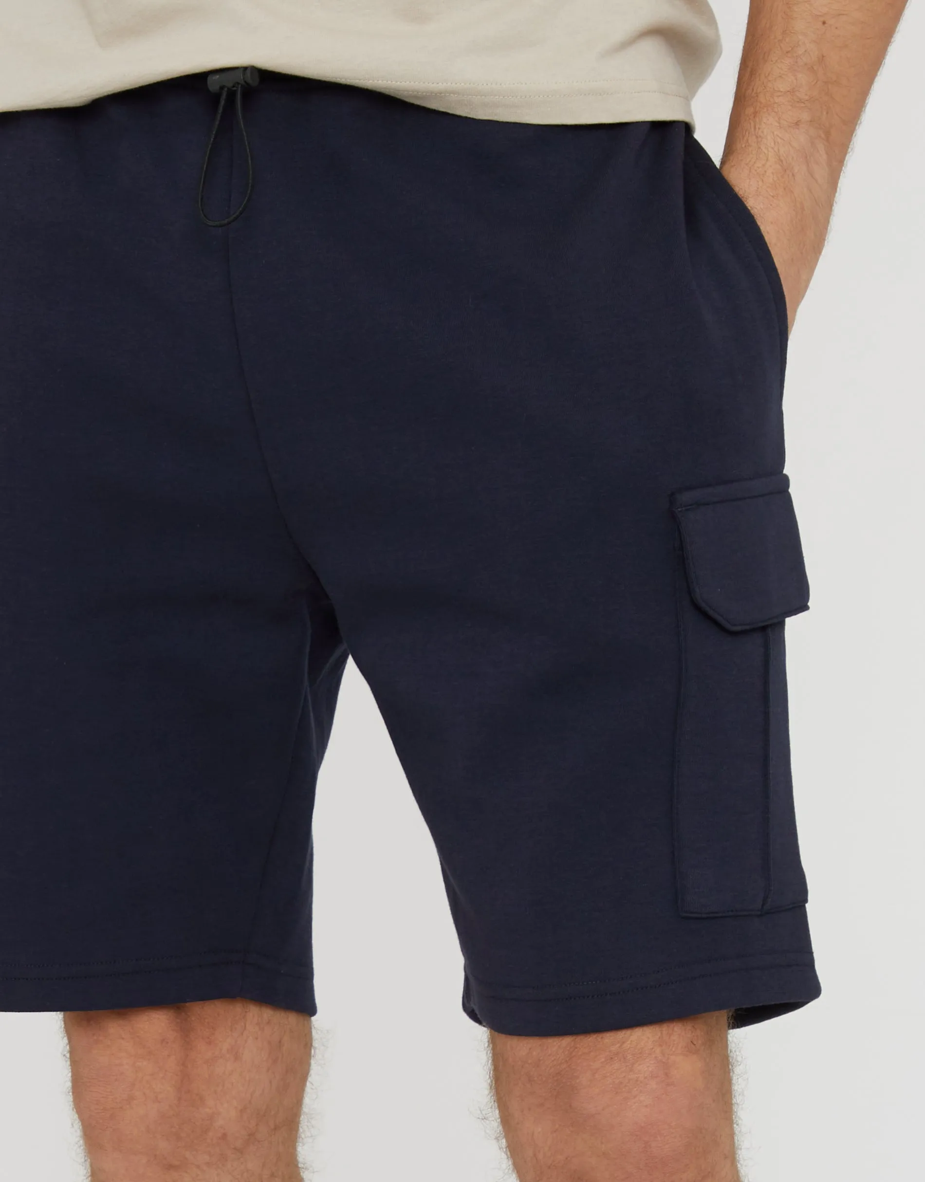 Navy Cargo Sweat Shorts sold by Threadbare product image thumbnail 4