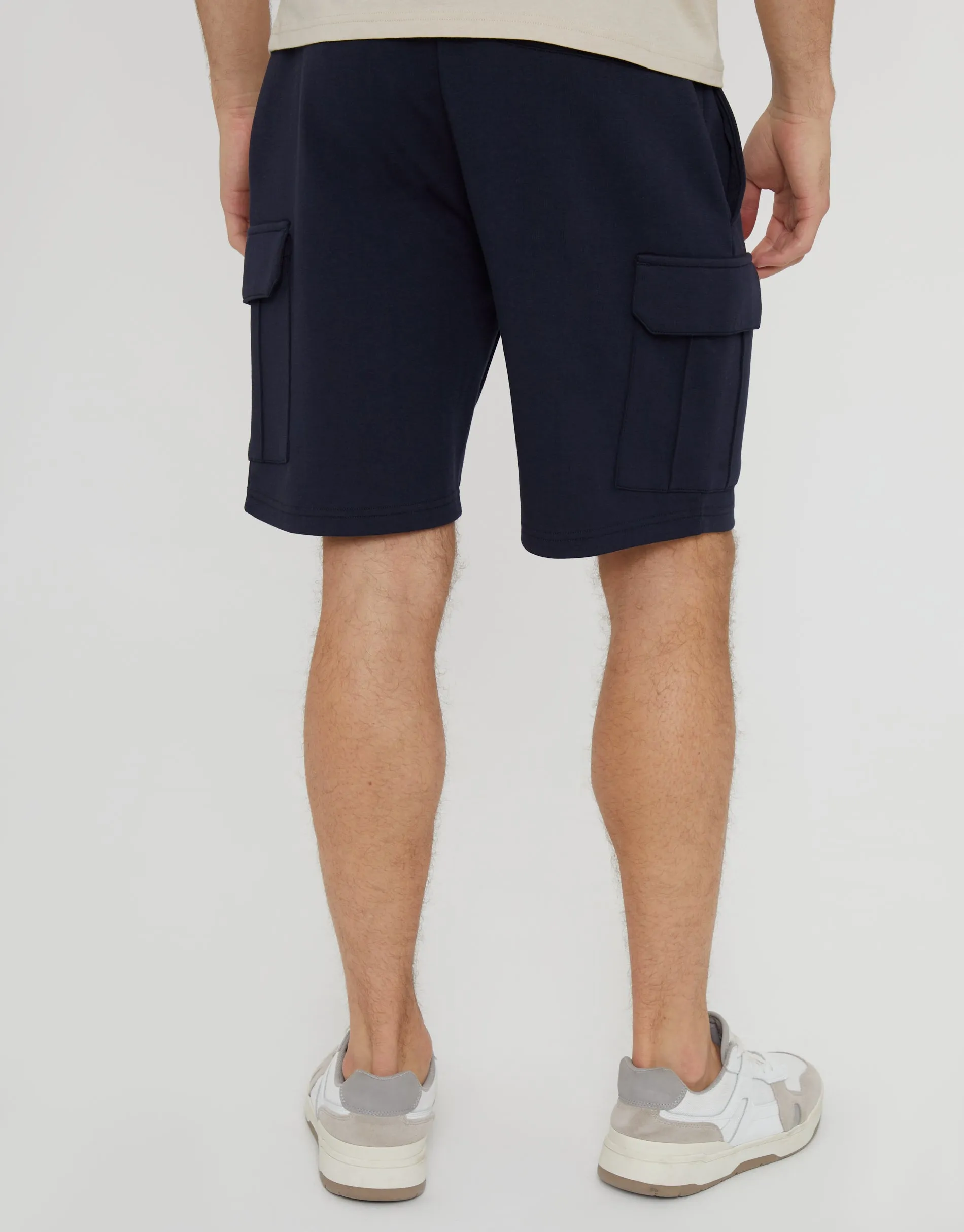 Navy Cargo Sweat Shorts sold by Threadbare product image thumbnail 2