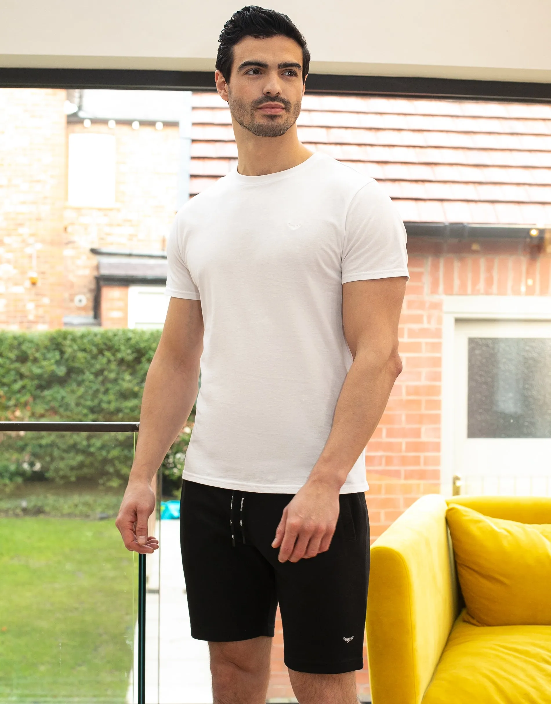 Men's Black Casual Logo Shorts sold by Threadbare product image thumbnail 3