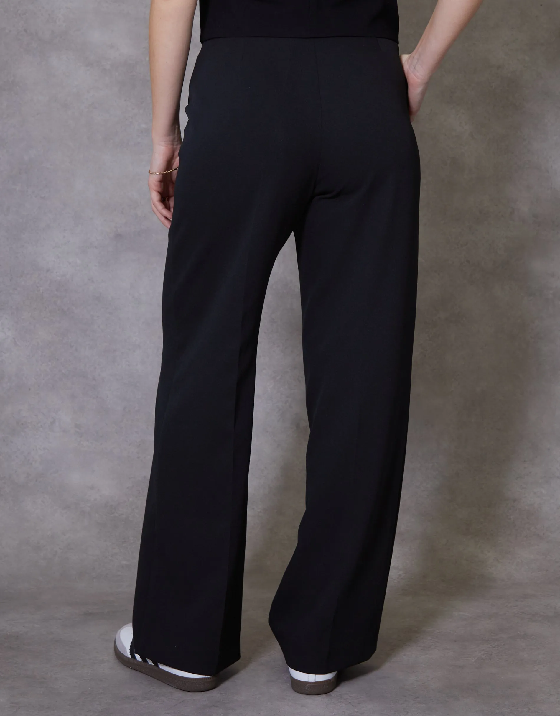 Women's Black Wide Leg Tailored Trousers sold by Threadbare product image thumbnail 2