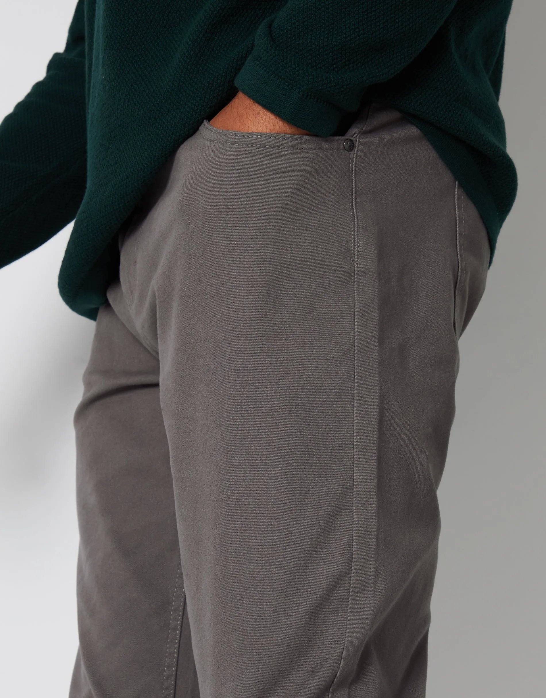 Men's Slate 5 Pocket Stretch Chino Trousers sold by Threadbare product image thumbnail 4