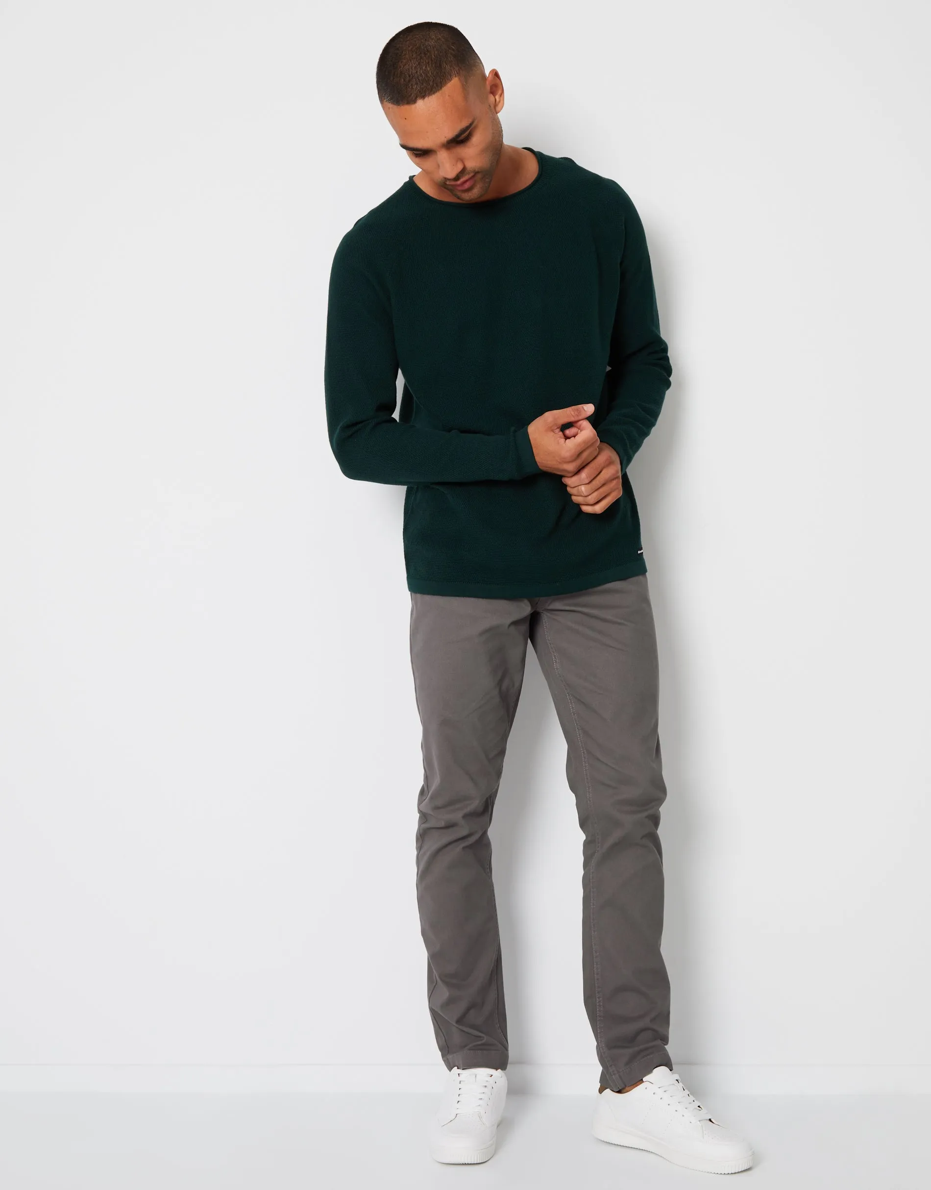 Men's Slate 5 Pocket Stretch Chino Trousers sold by Threadbare product image thumbnail 3