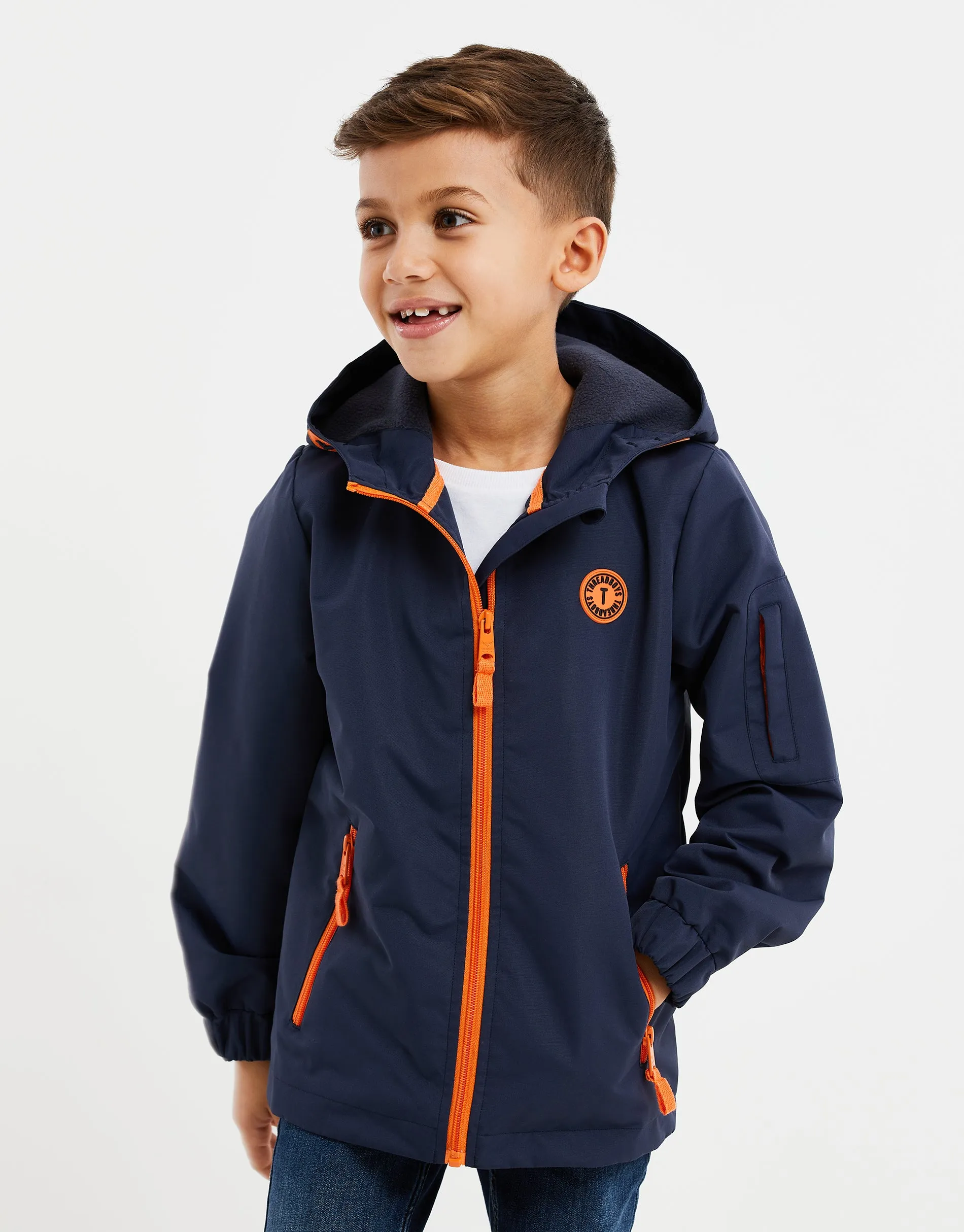 Boys' Navy Lightweight Fleece Jacket sold by Threadbare