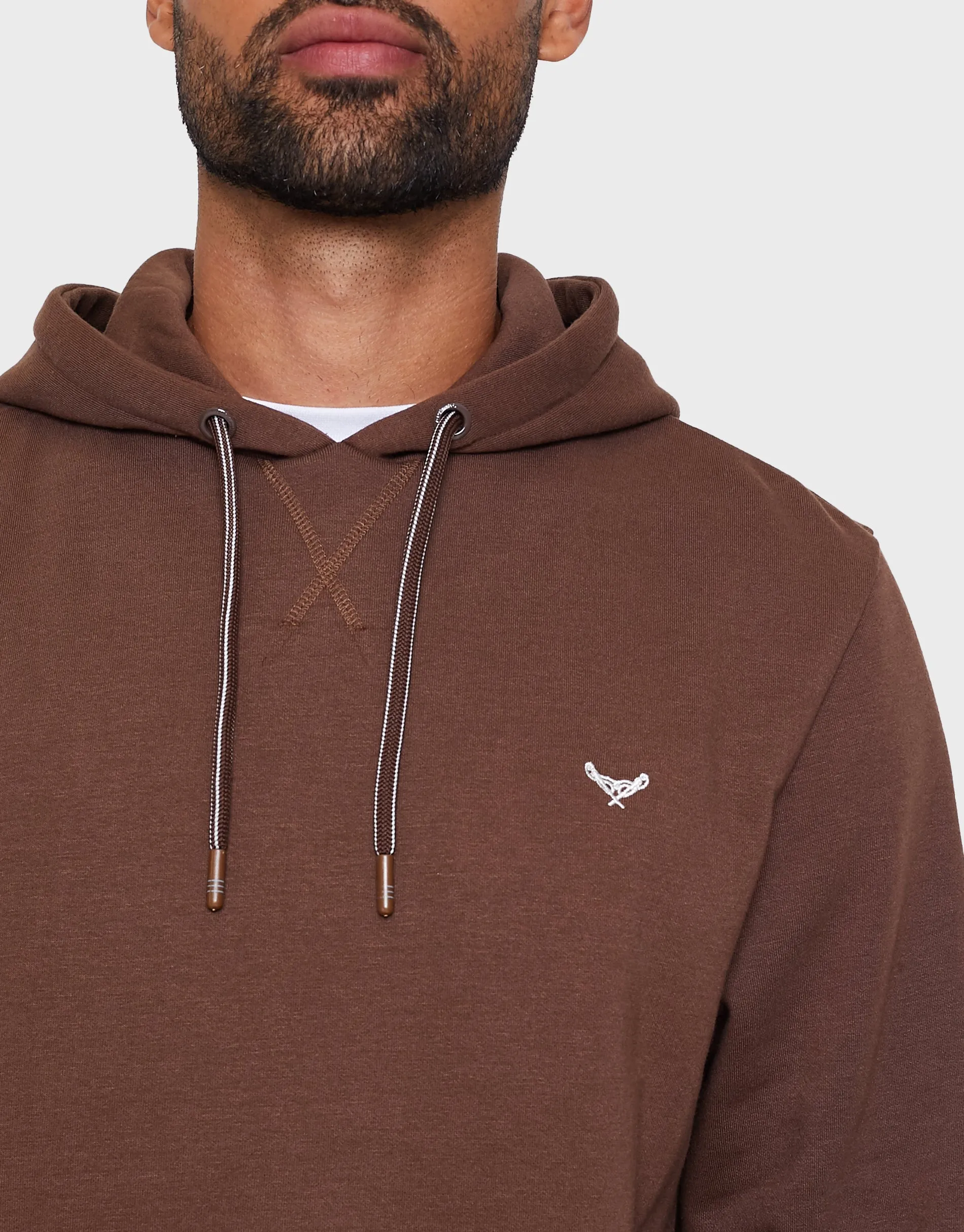Chocolate Brown Overhead Hoodie sold by Threadbare product image thumbnail 4