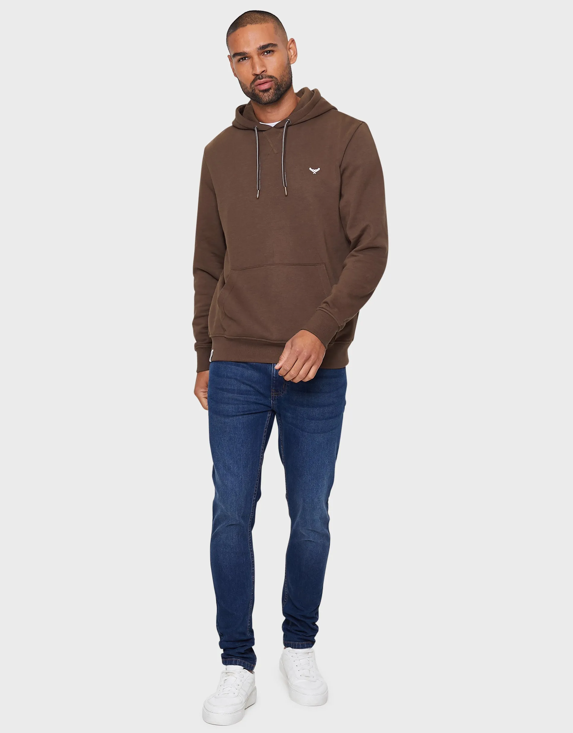 Chocolate Brown Overhead Hoodie sold by Threadbare product image thumbnail 3