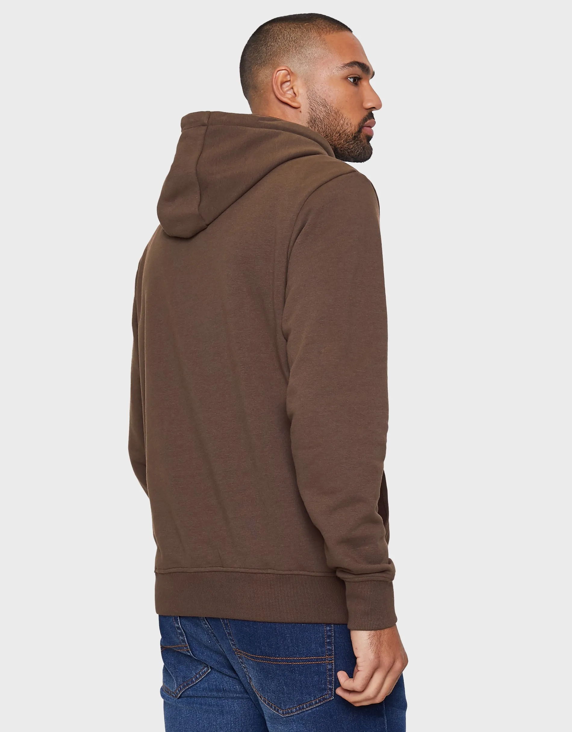 Chocolate Brown Overhead Hoodie sold by Threadbare product image thumbnail 2