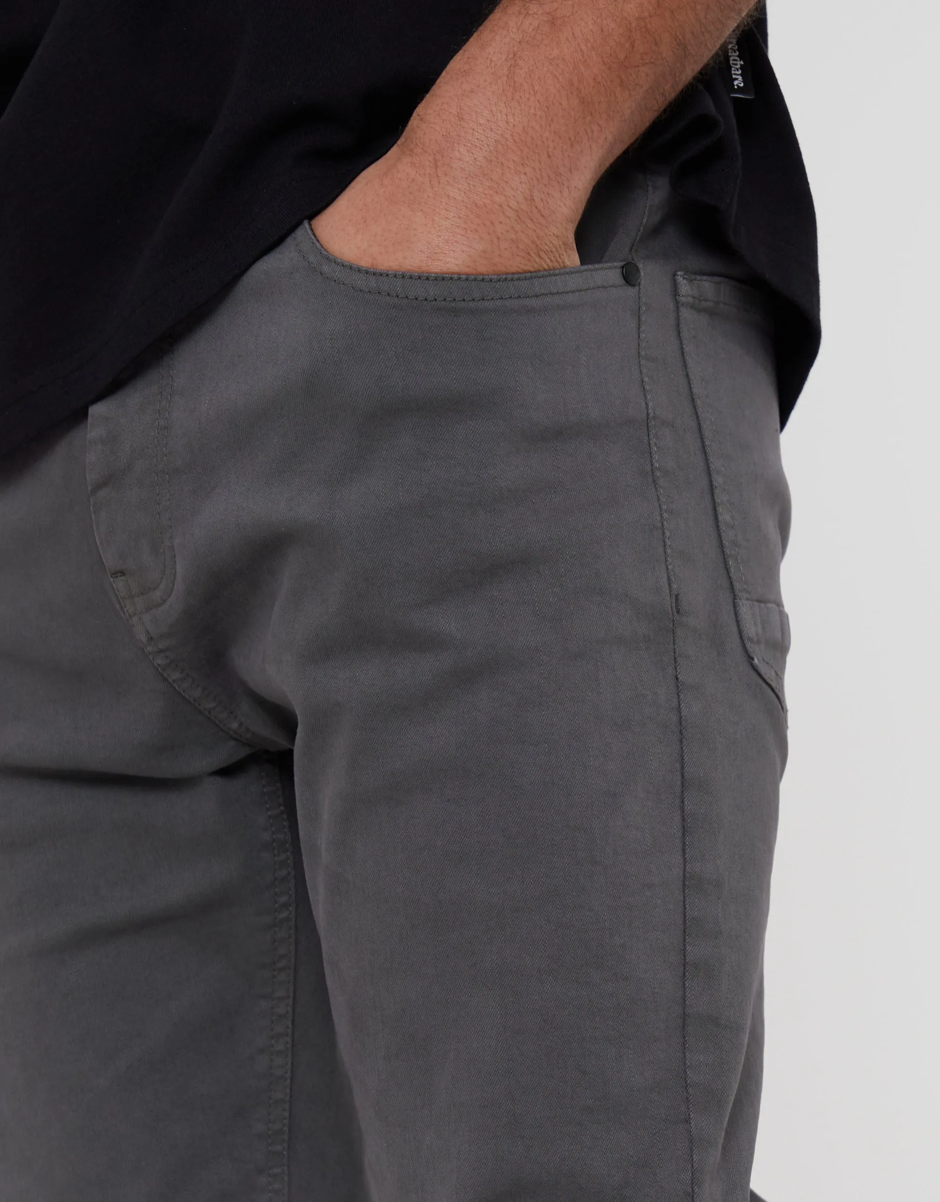 Slate Grey Slim Fit Overdyed Jeans sold by Threadbare product image thumbnail 4